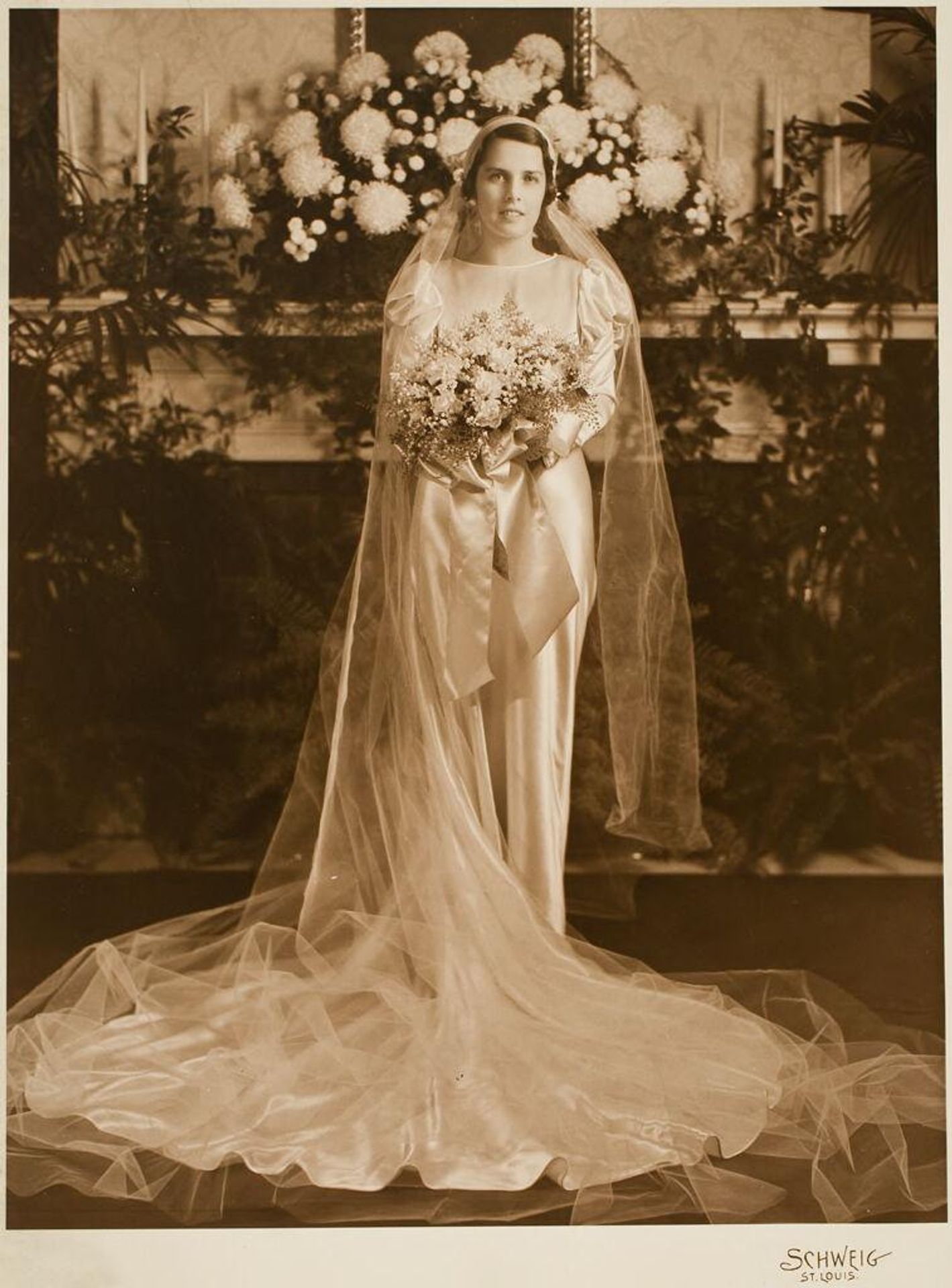 Untitled (bridal portrait of Charlotte Blake) by Martin Schweig