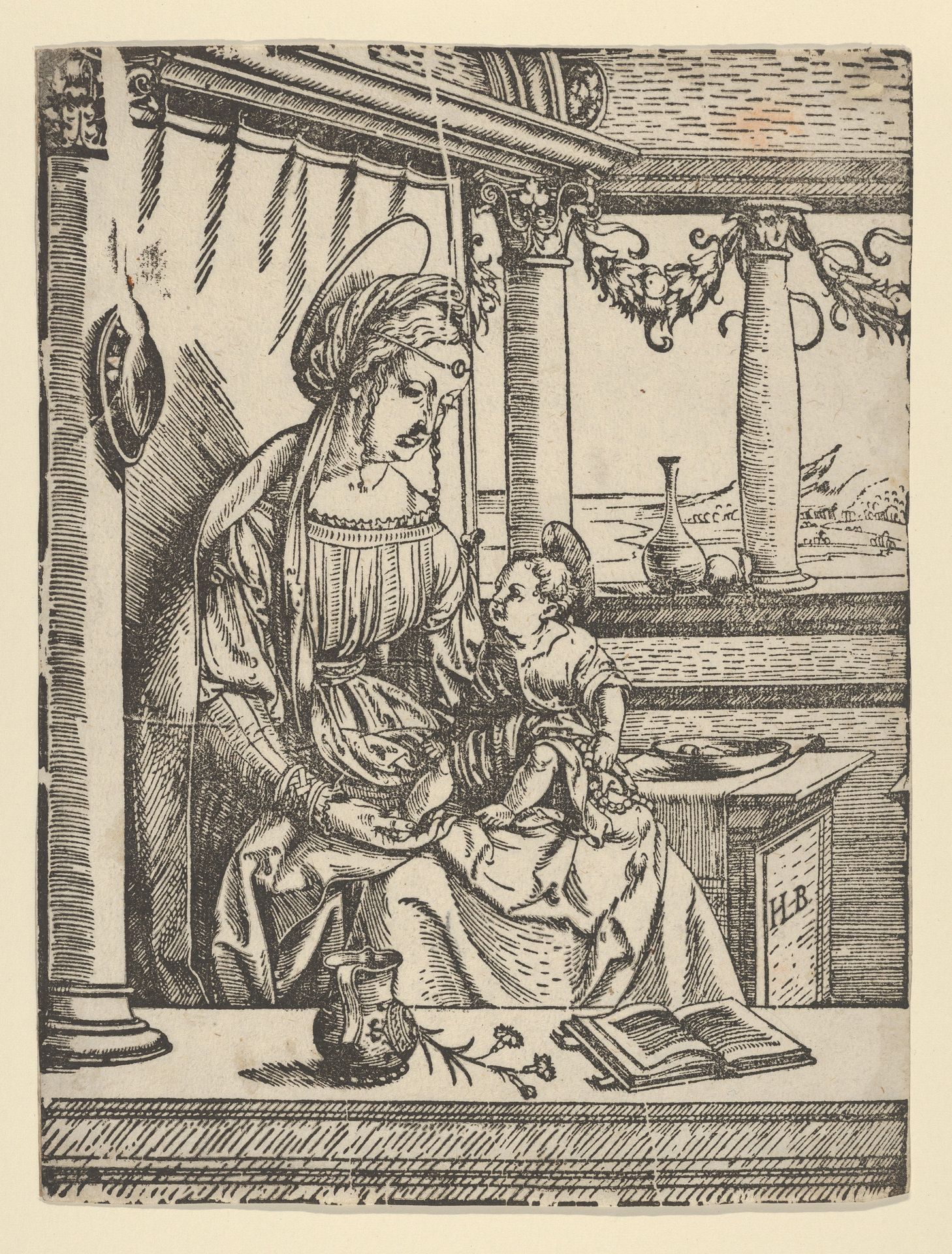 The Virgin Seated with the Child by Hans Burgkmair