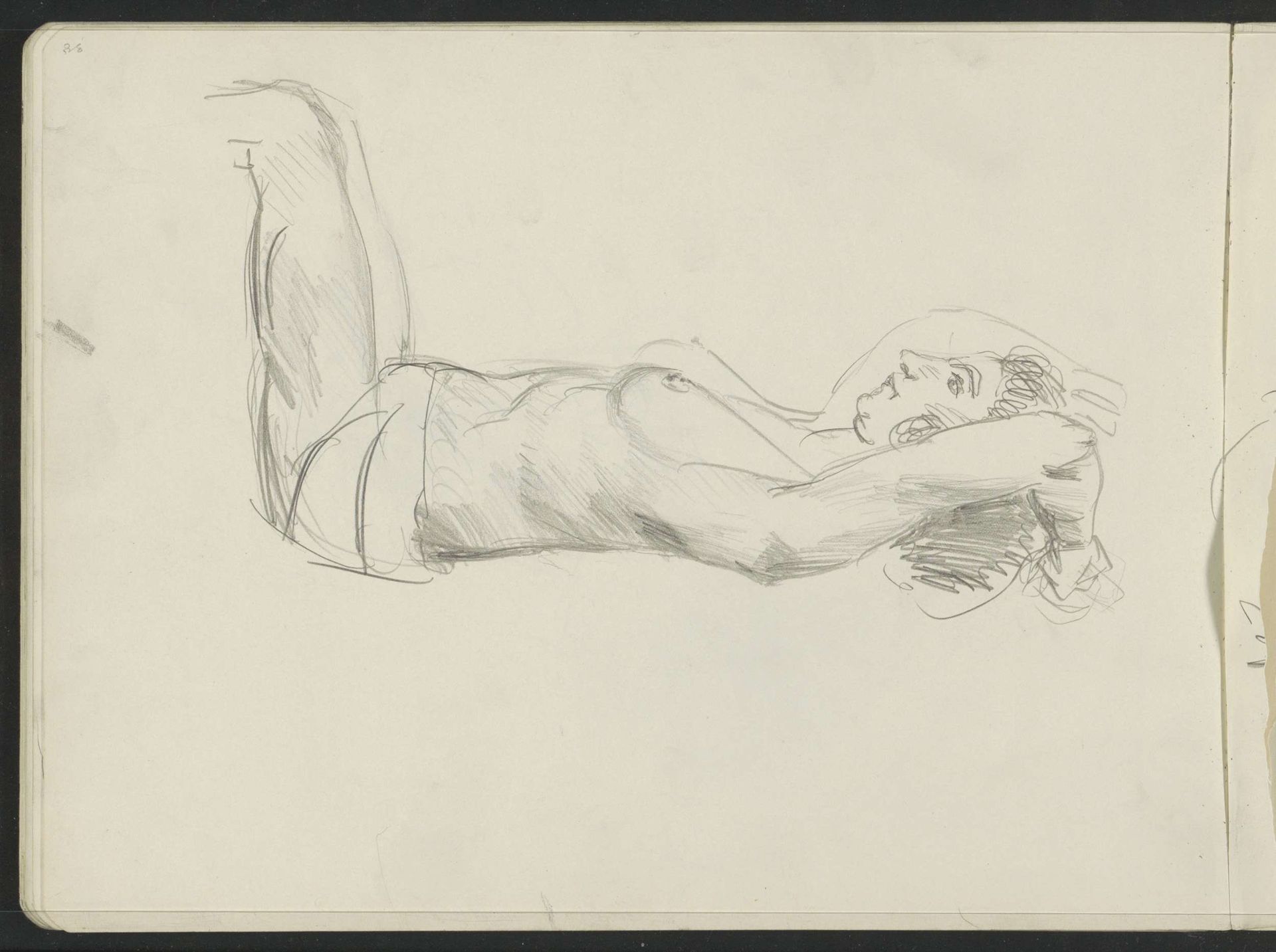 Zittende vrouw met ontbloot bovenlijf by Isaac Israels