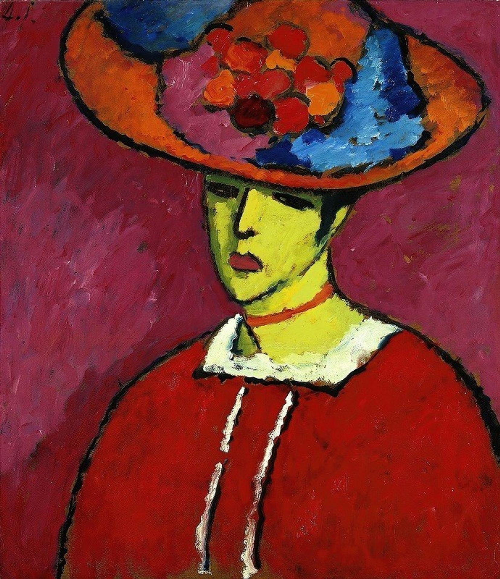 Schokko With Wide-Brimmed Hat by Alexej von Jawlensky