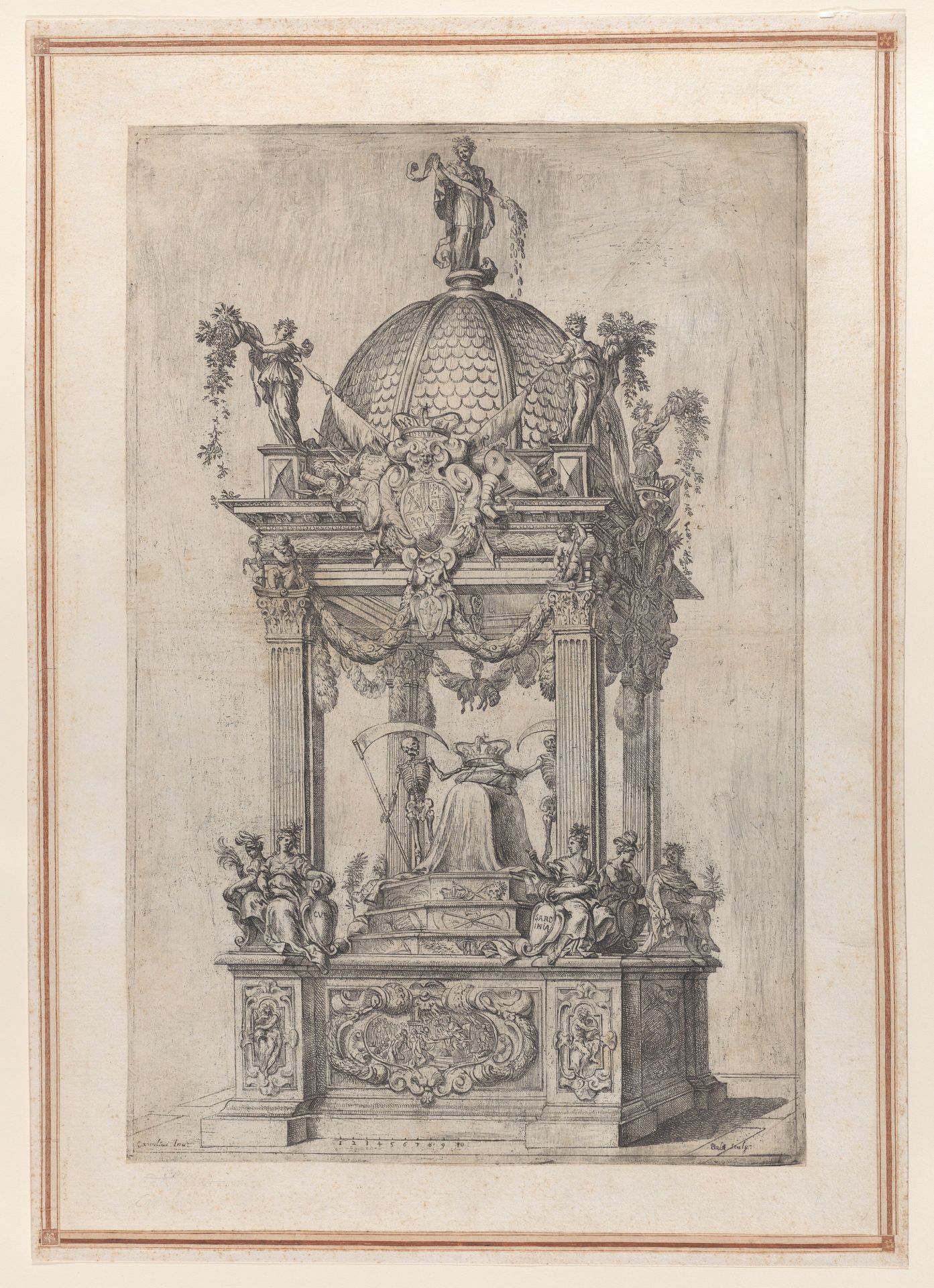 The Catafalque of Philip IV of Spain by Domenico Piola