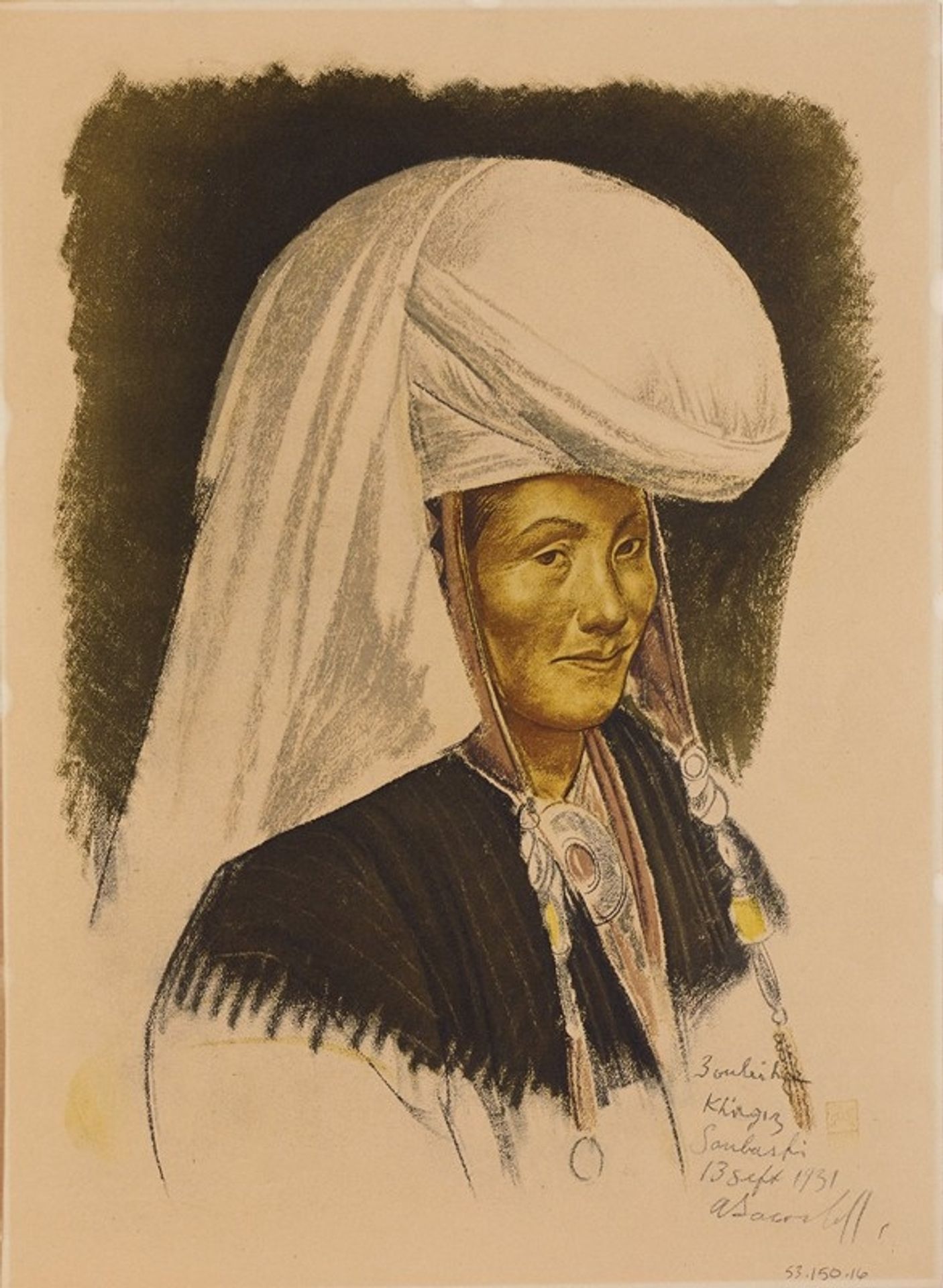 Femme kirghize, Soubashi by Alexandre Jacovleff