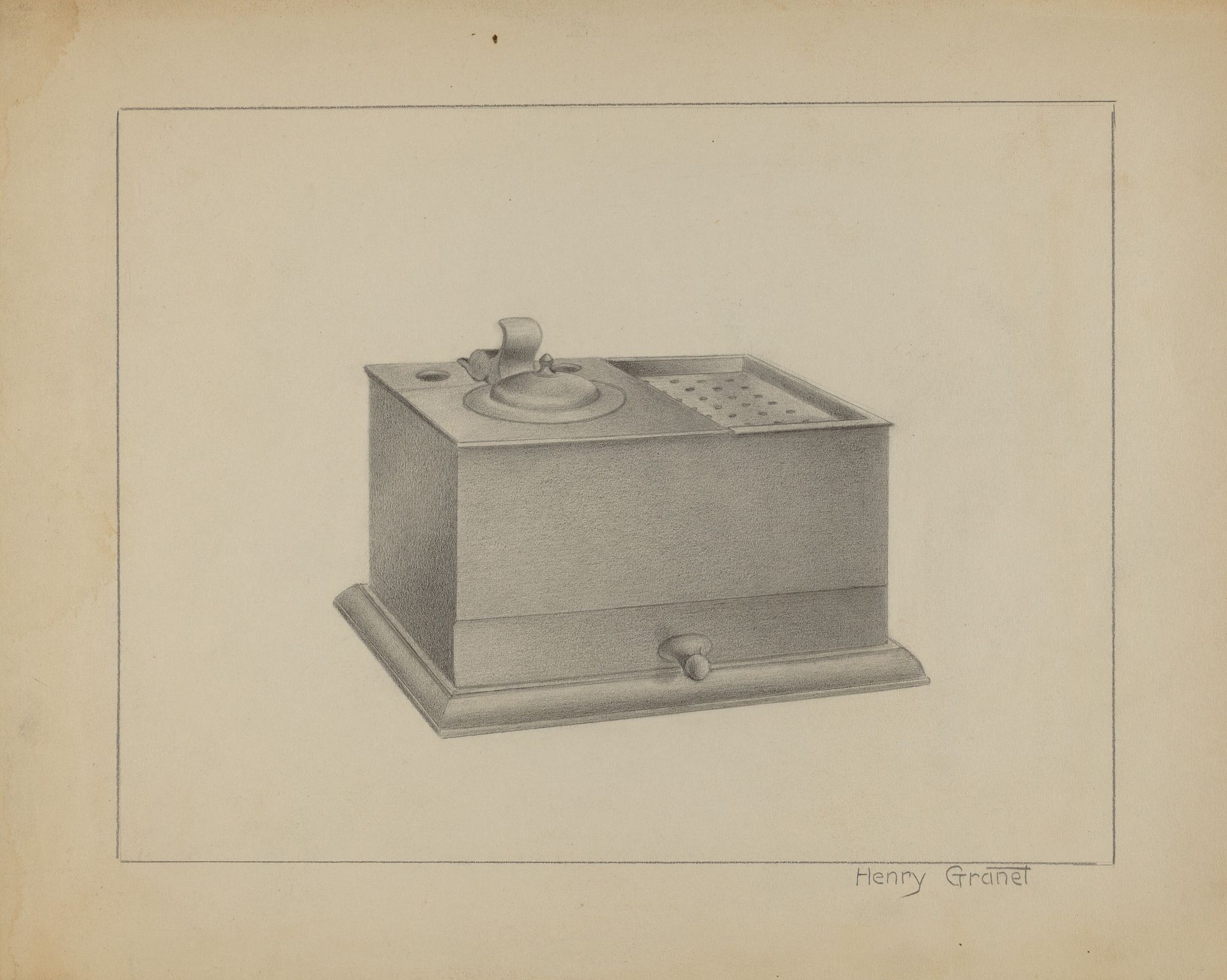 Pewter Inkwell by Henry Granet