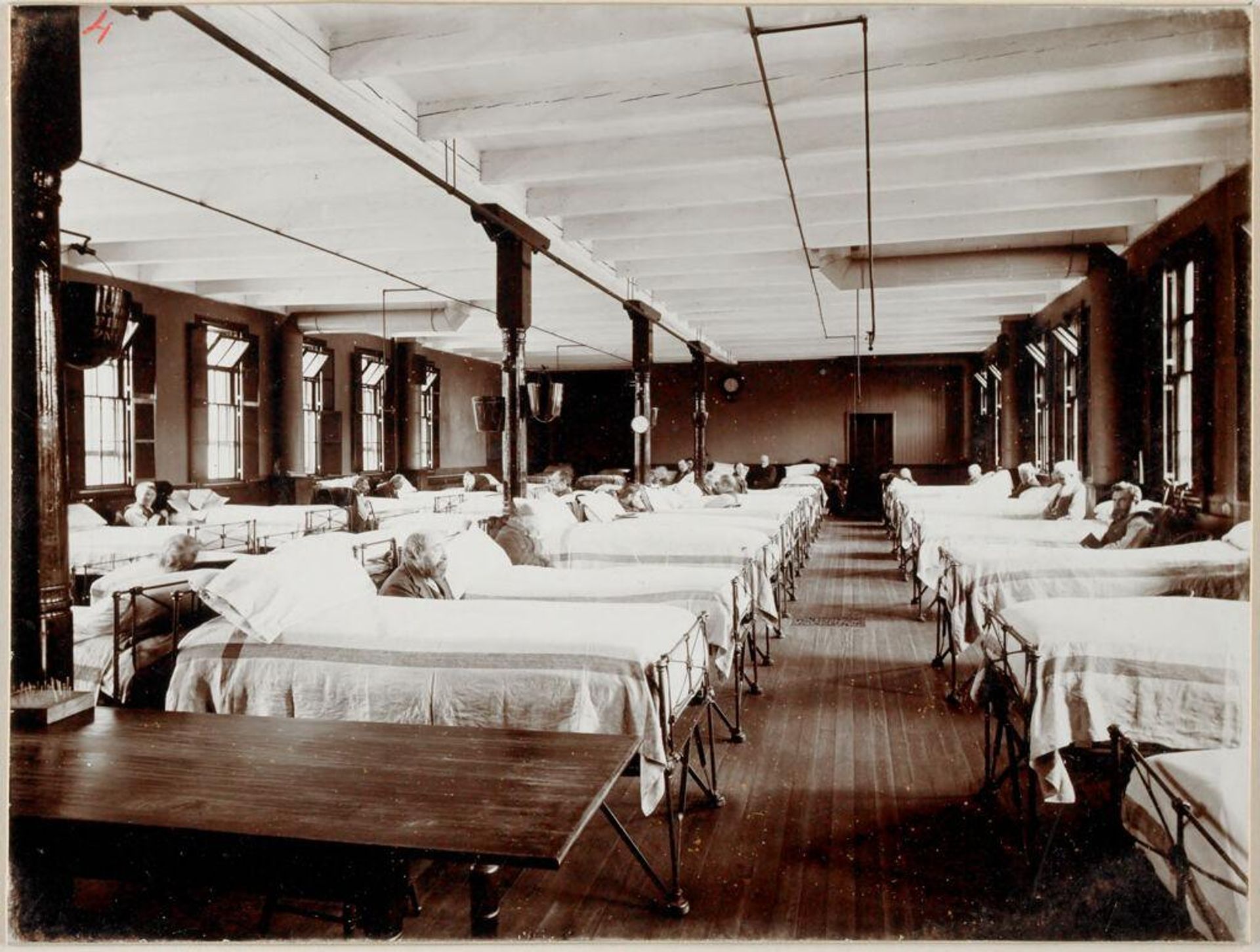 Charity, Public: United States. Massachusetts. Bridgewater. State Farm: State Farm: Infirmary. "Old Mens Ward" by Bass Photo