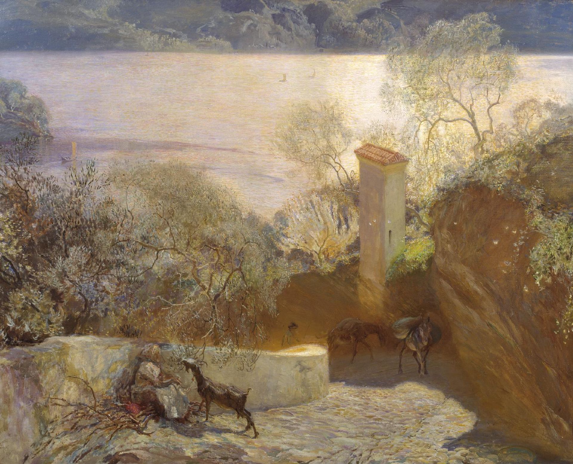 Sunshine, Breeze, and Blossom: Lake Como by  Walter West