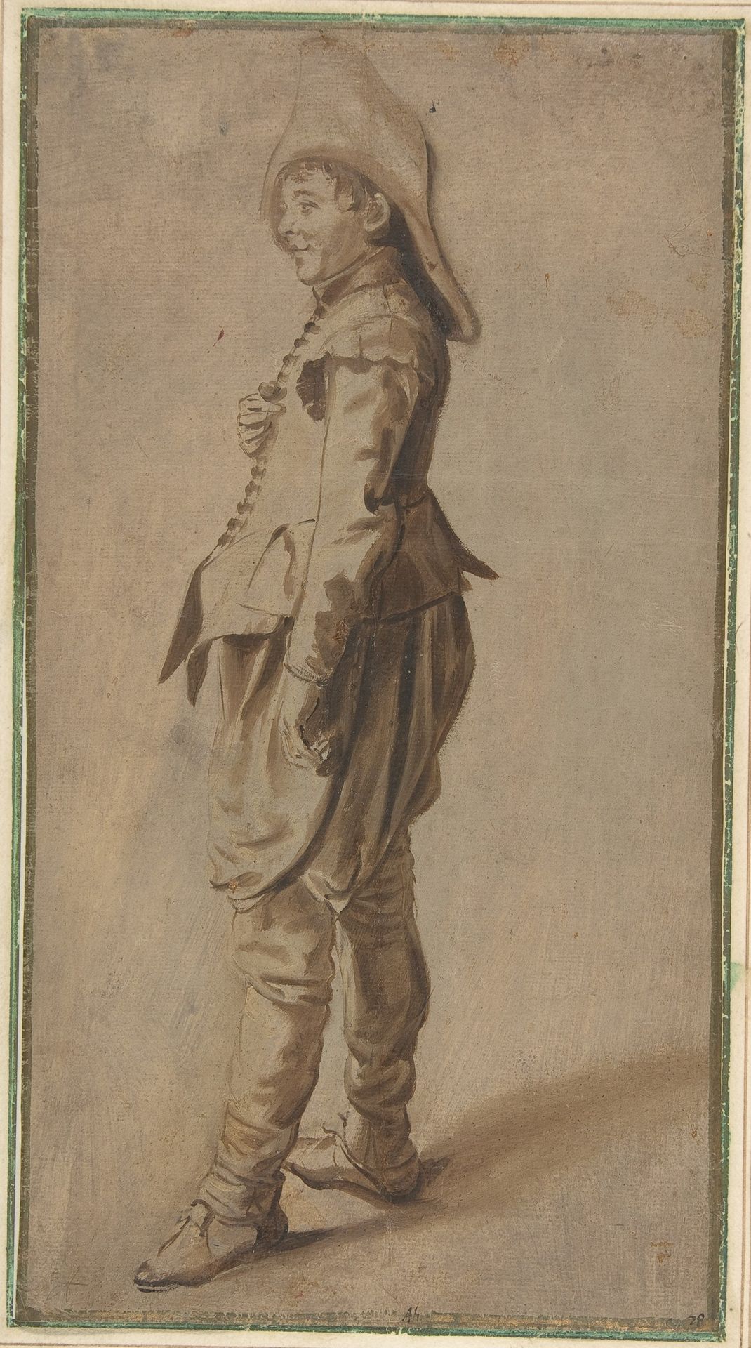 Study of a Standing Youth in a Hat by Dirck Hals