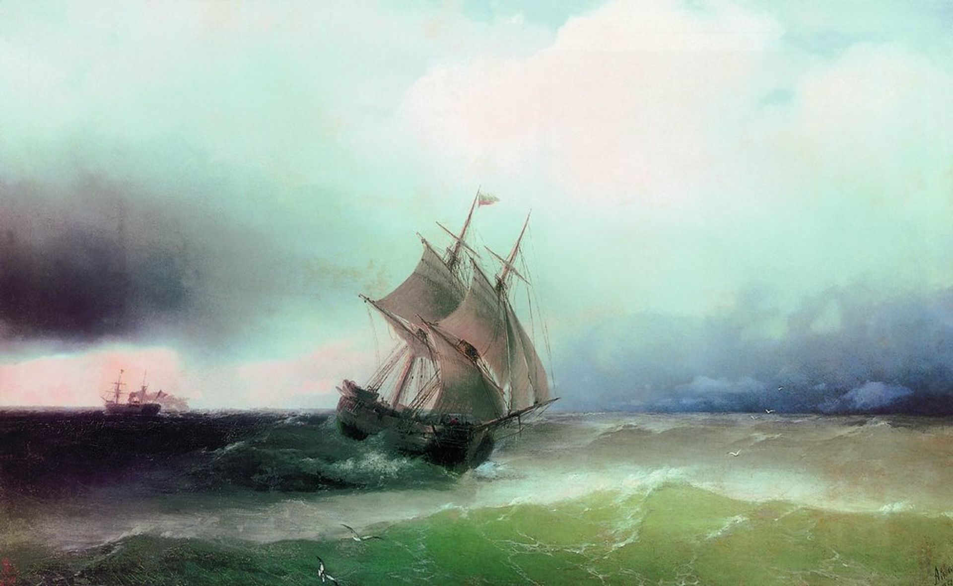 Approximation of the storm by Ivan Konstantinovich Aivazovsky