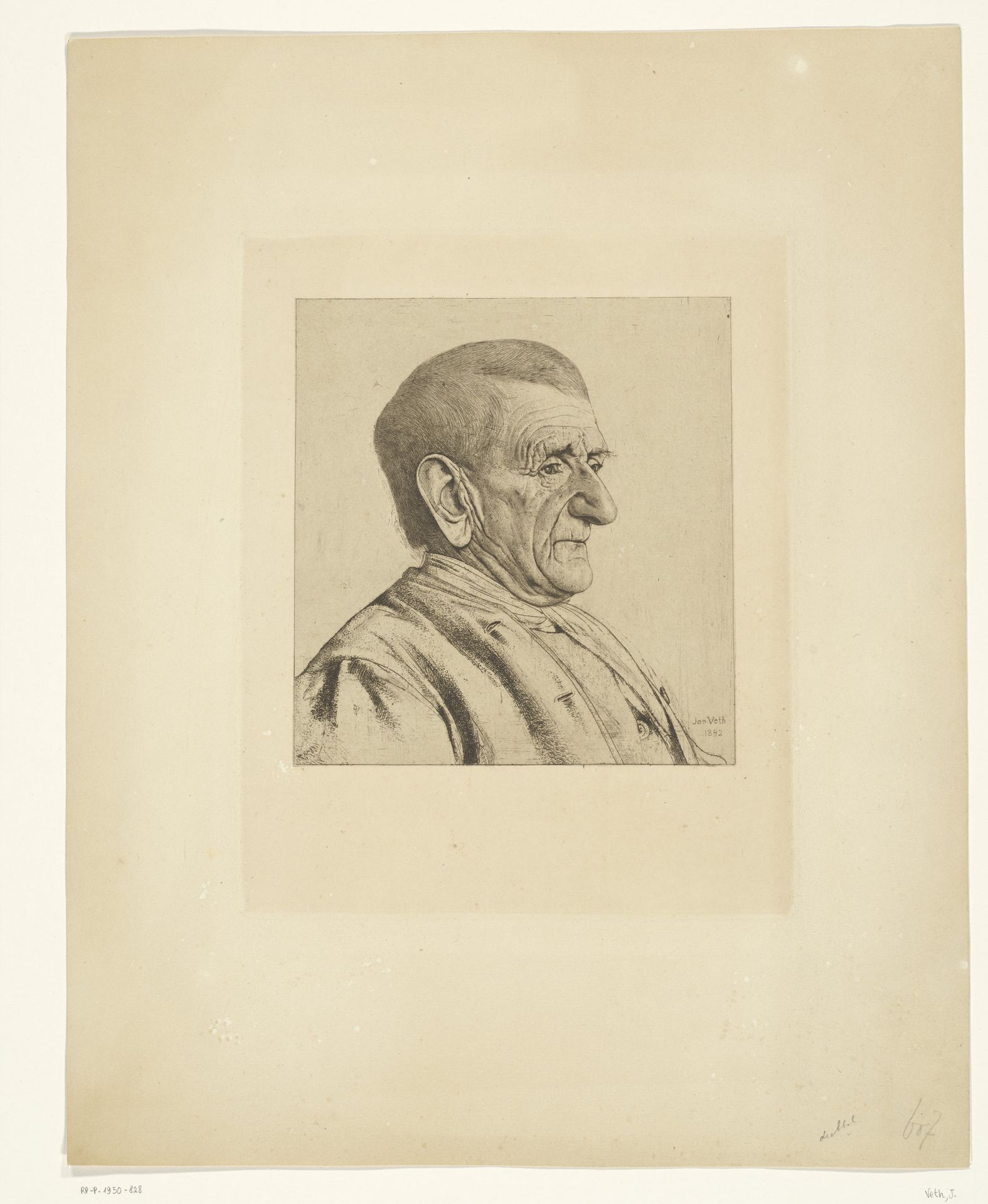 Portret van Jan Schaap by Jan Veth