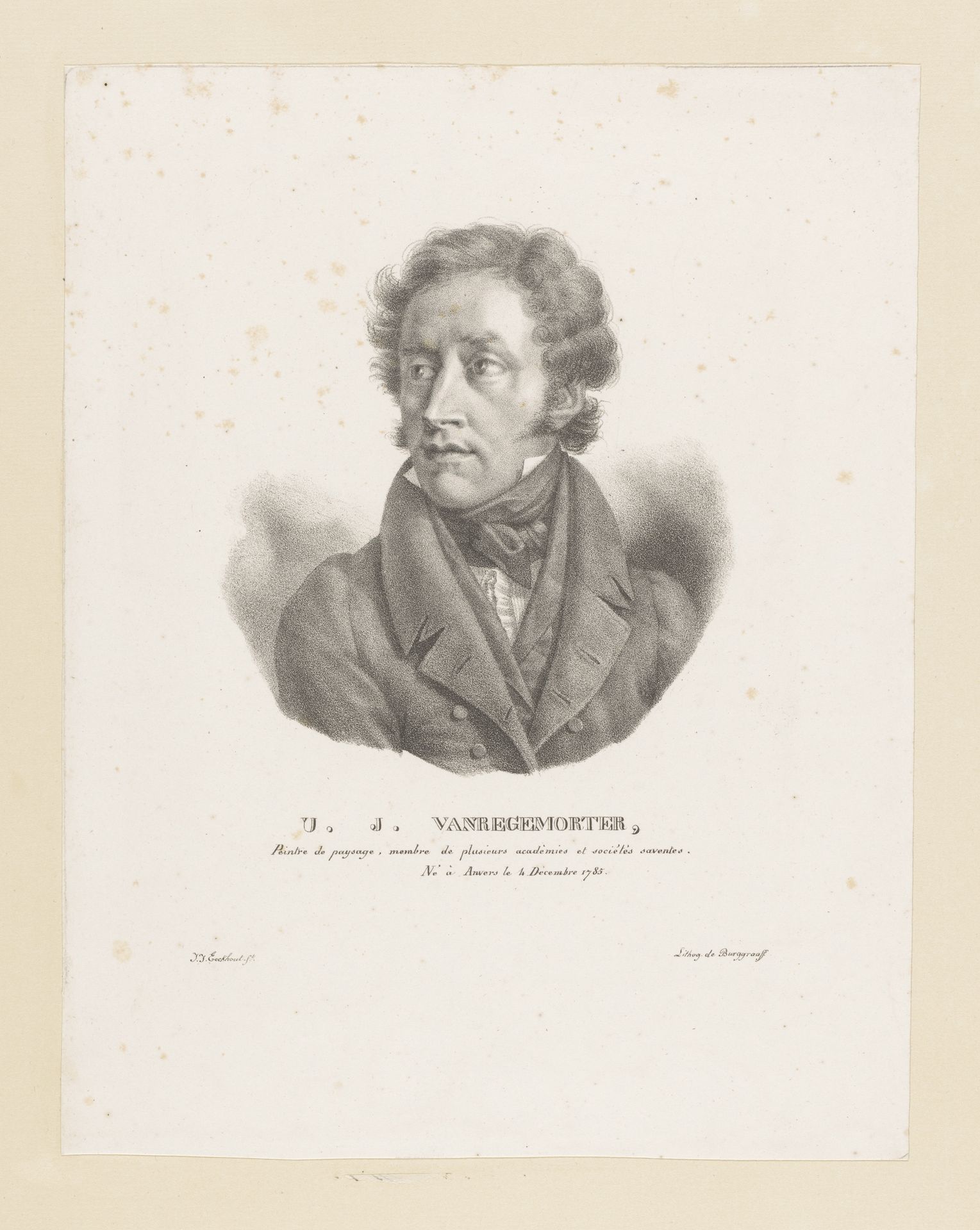 Portret van Ignatius Josephus Van Regemorter by Guillaume Philidor Van den Burggraaff