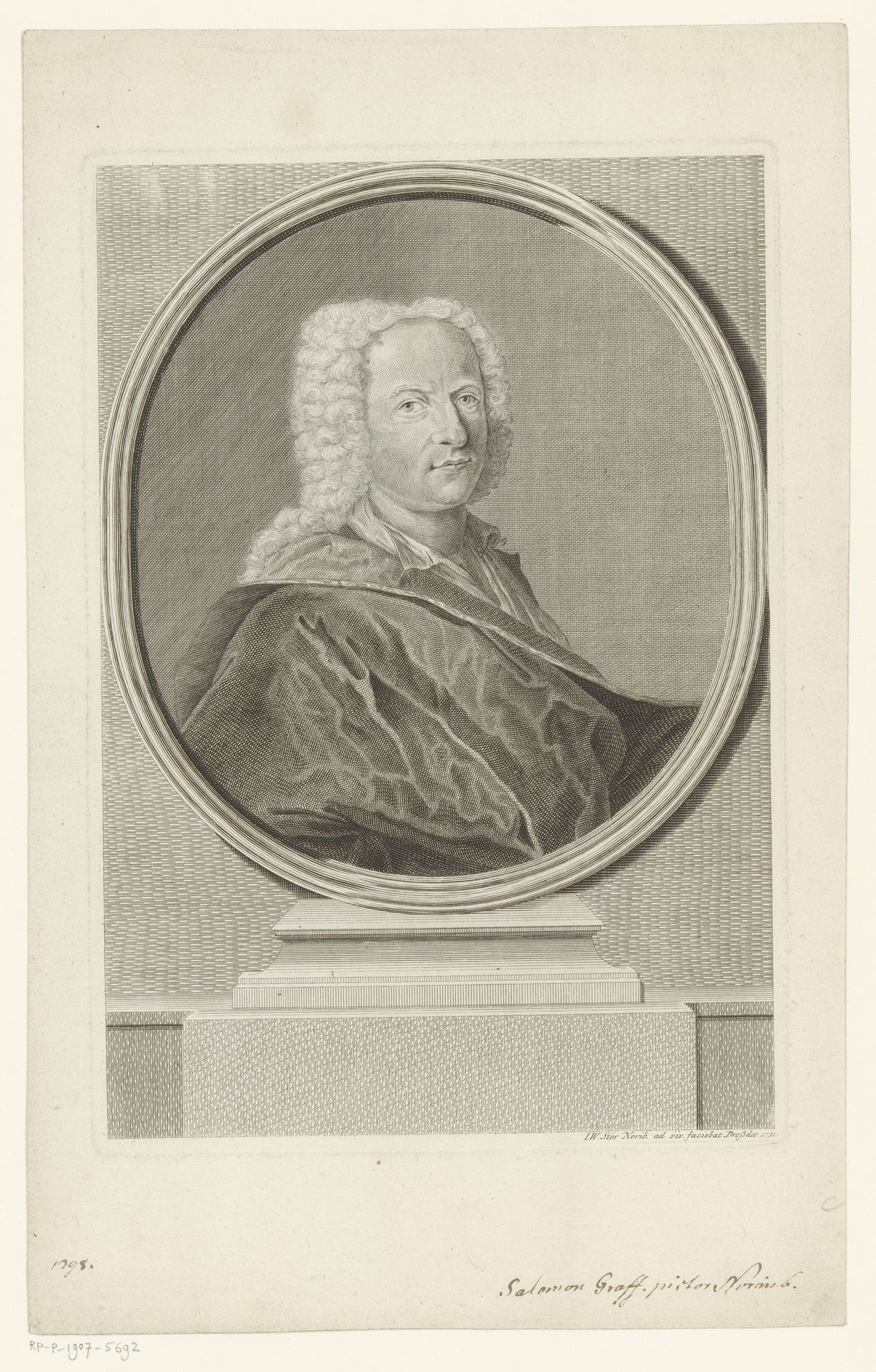 Portret van Salomon Graff by Johann Wilhelm Stör