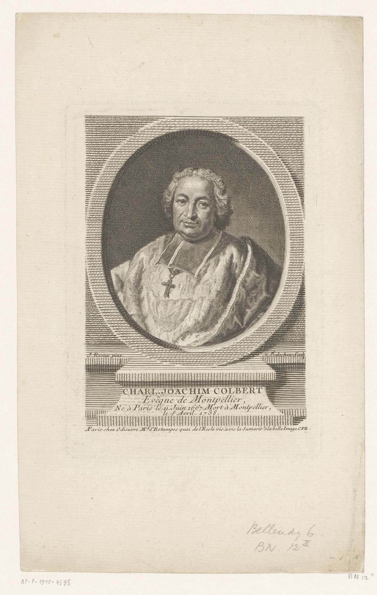 Portret van Charles-Joachim Colbert de Croissy by Jean-Joseph Baléchou