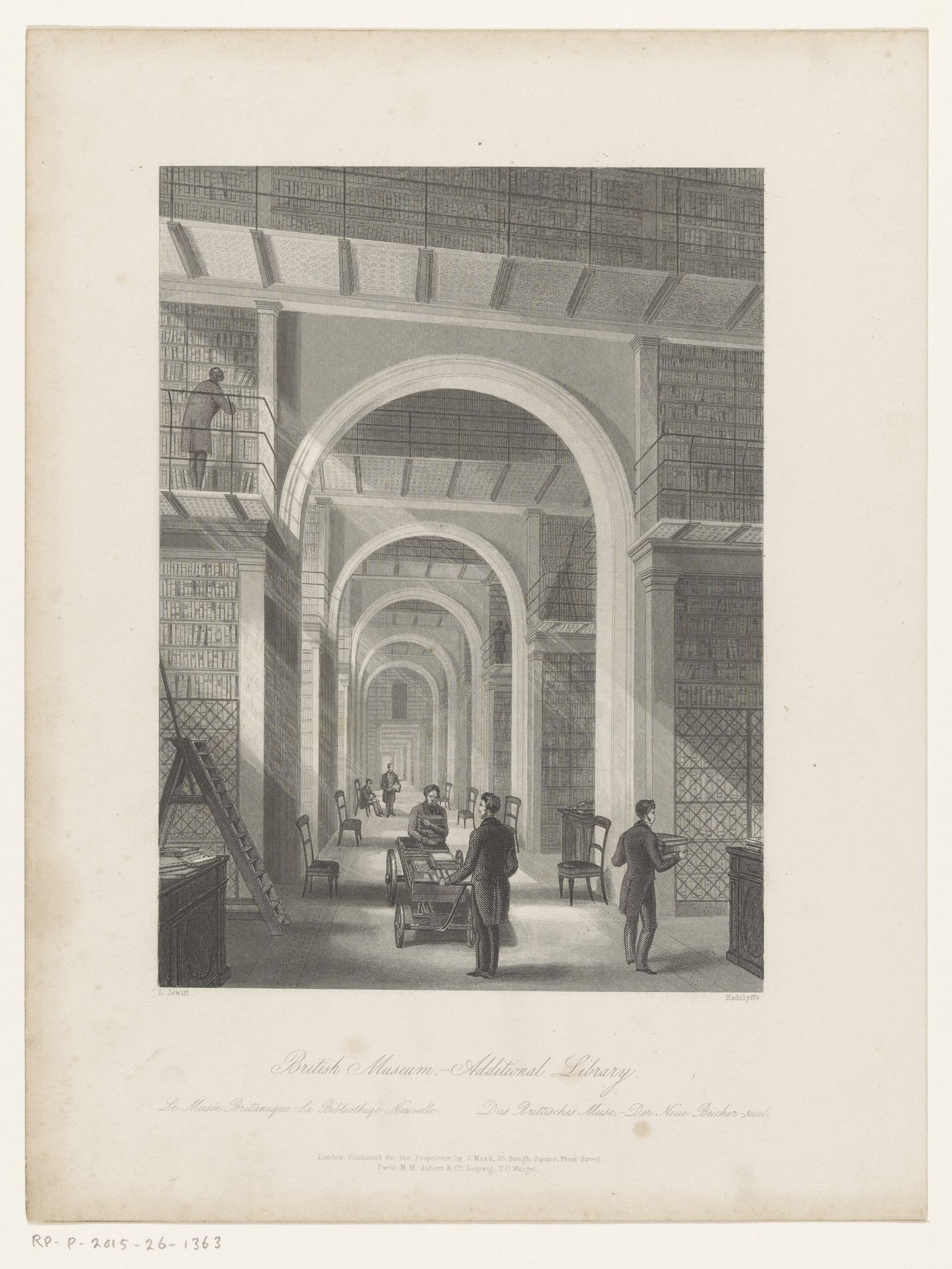 Bibliotheek van het British Museum by Edward Radclyffe