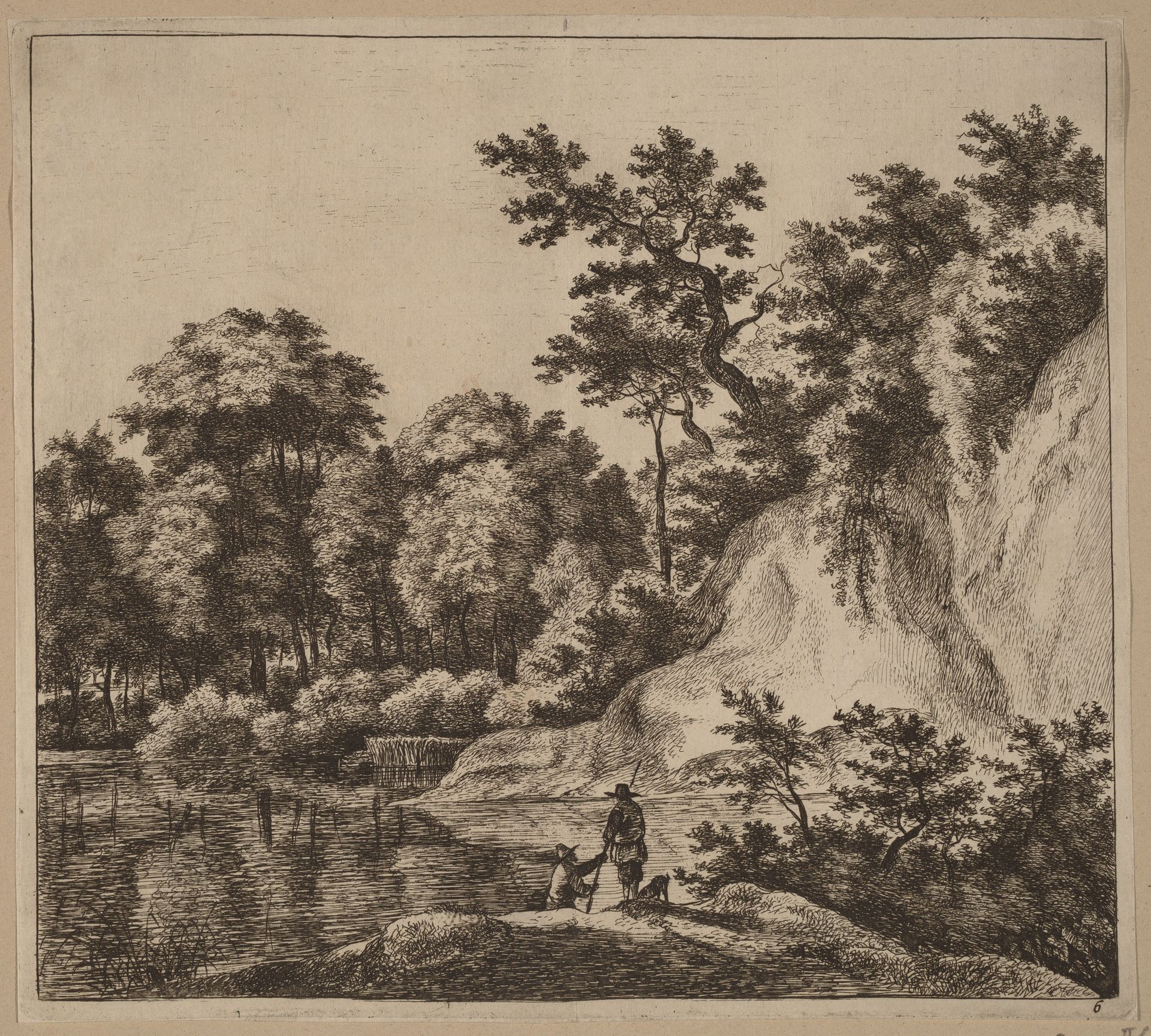 Landscape with River and Rock by Jan Hackaert