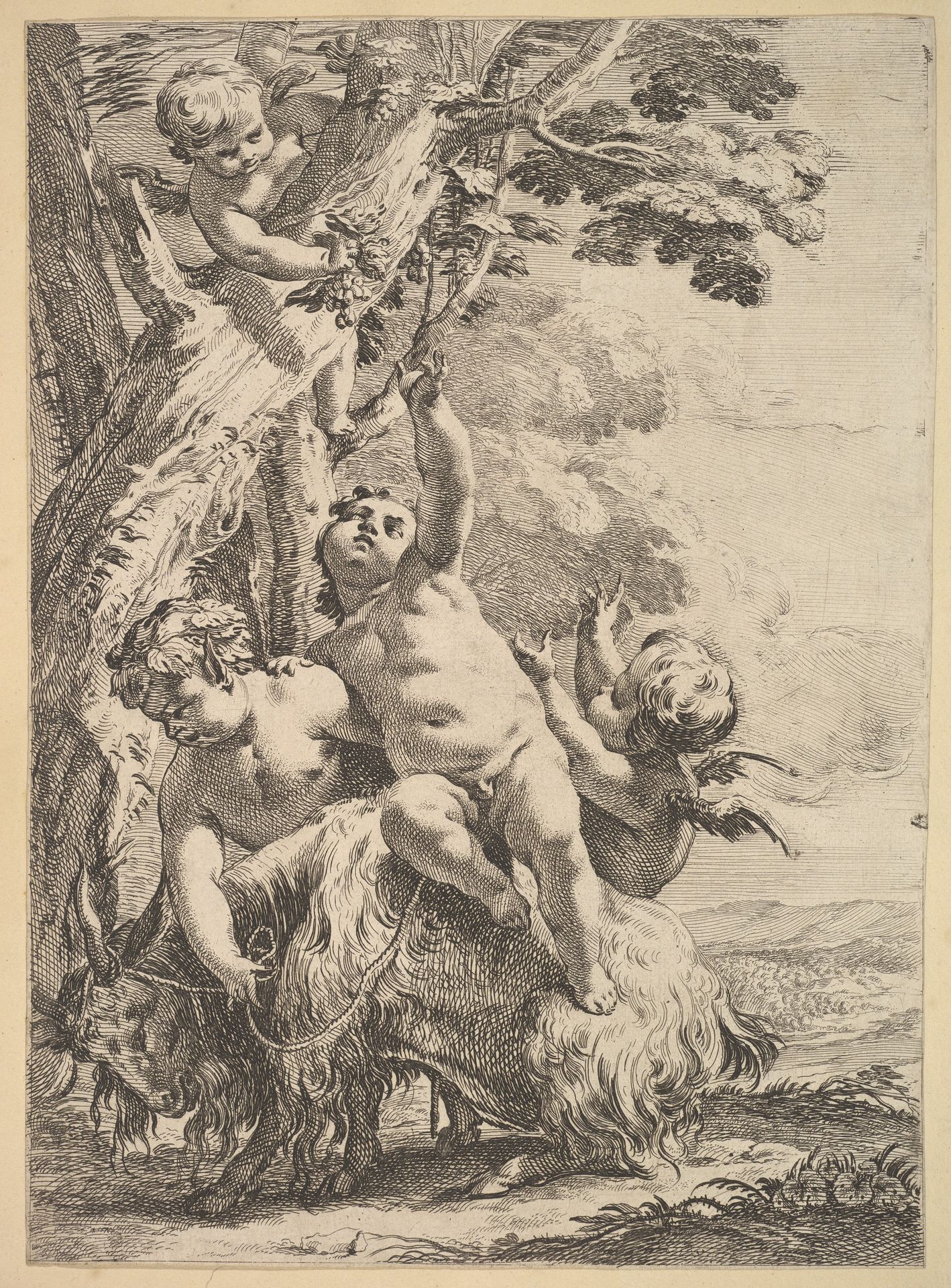 Drunken Bacchantes and Putti by Anonymous