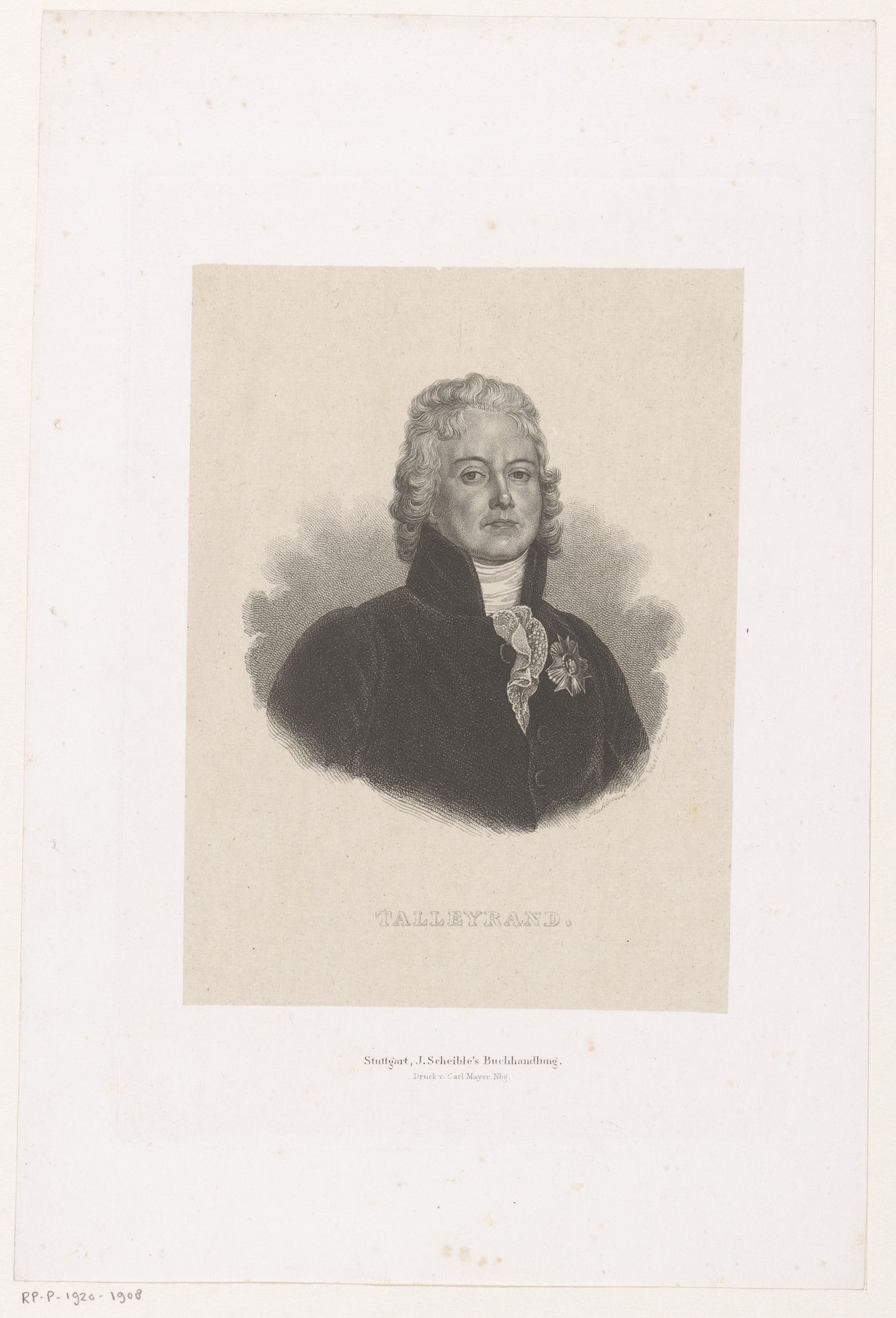 Portret van Charles Maurice hertog van Talleyrand-Périgord by Carl Mayer