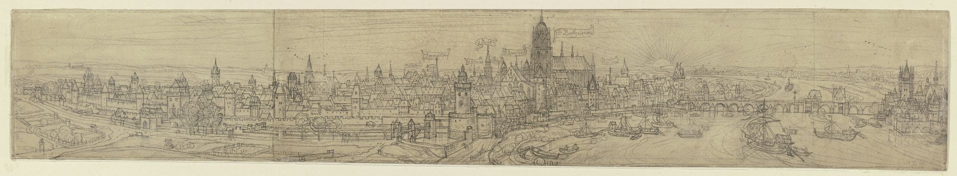 Ansicht von Frankfurt am Main im 17. Jahrhundert by Peter Becker