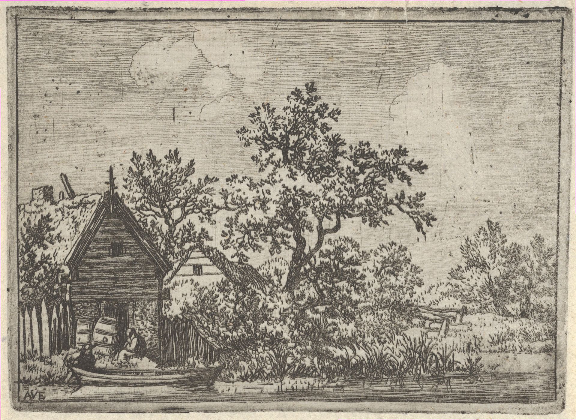 The Two Barrels before a Hut by Allart van Everdingen