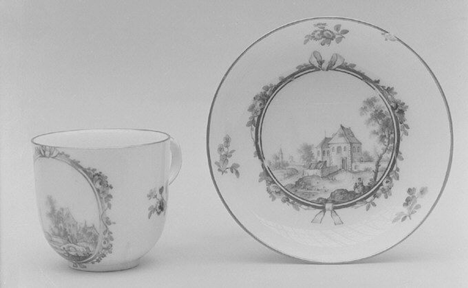 Cup and saucer by Royal Porcelain Manufactory