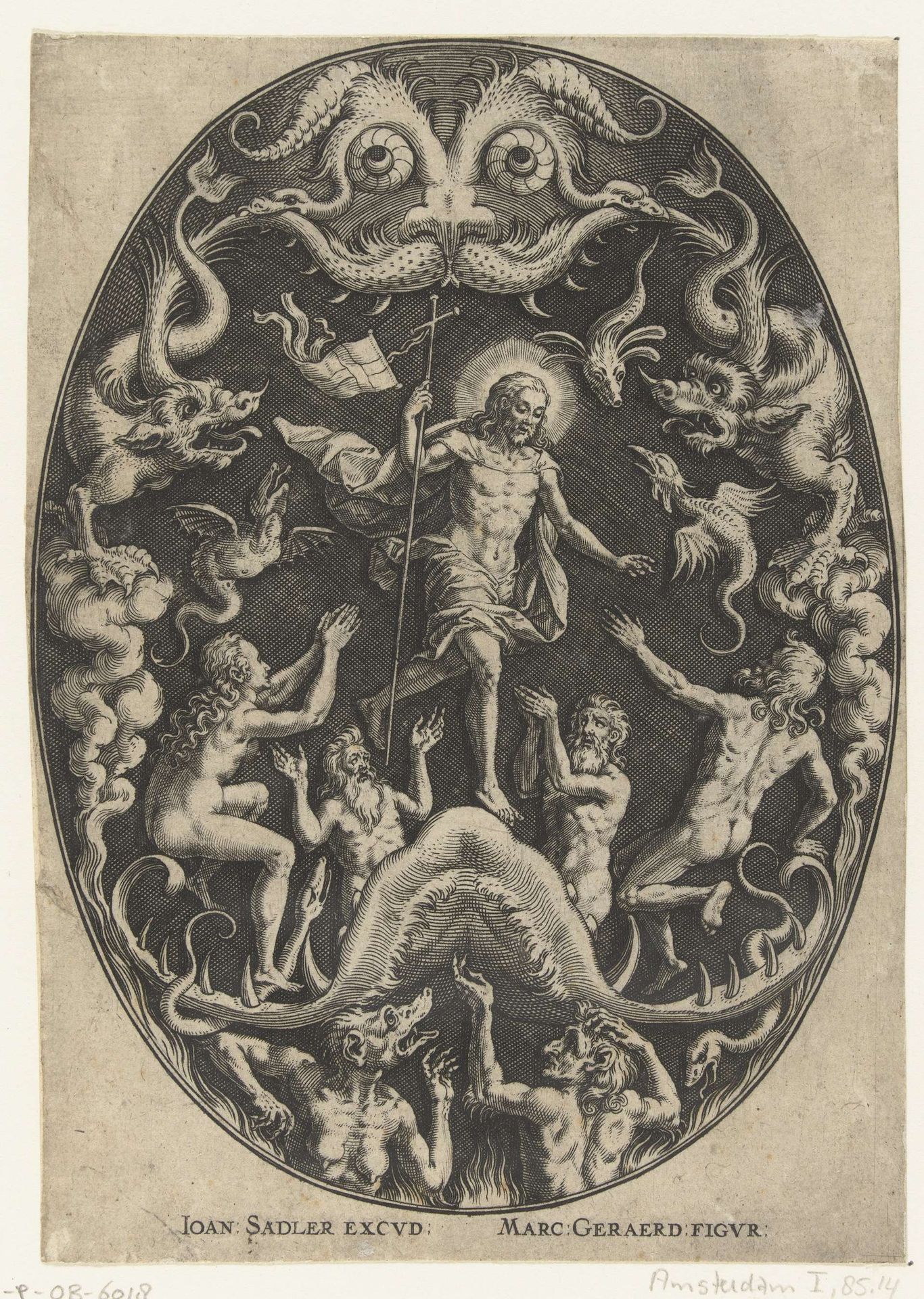 Christus in de hel by Johann Sadeler I