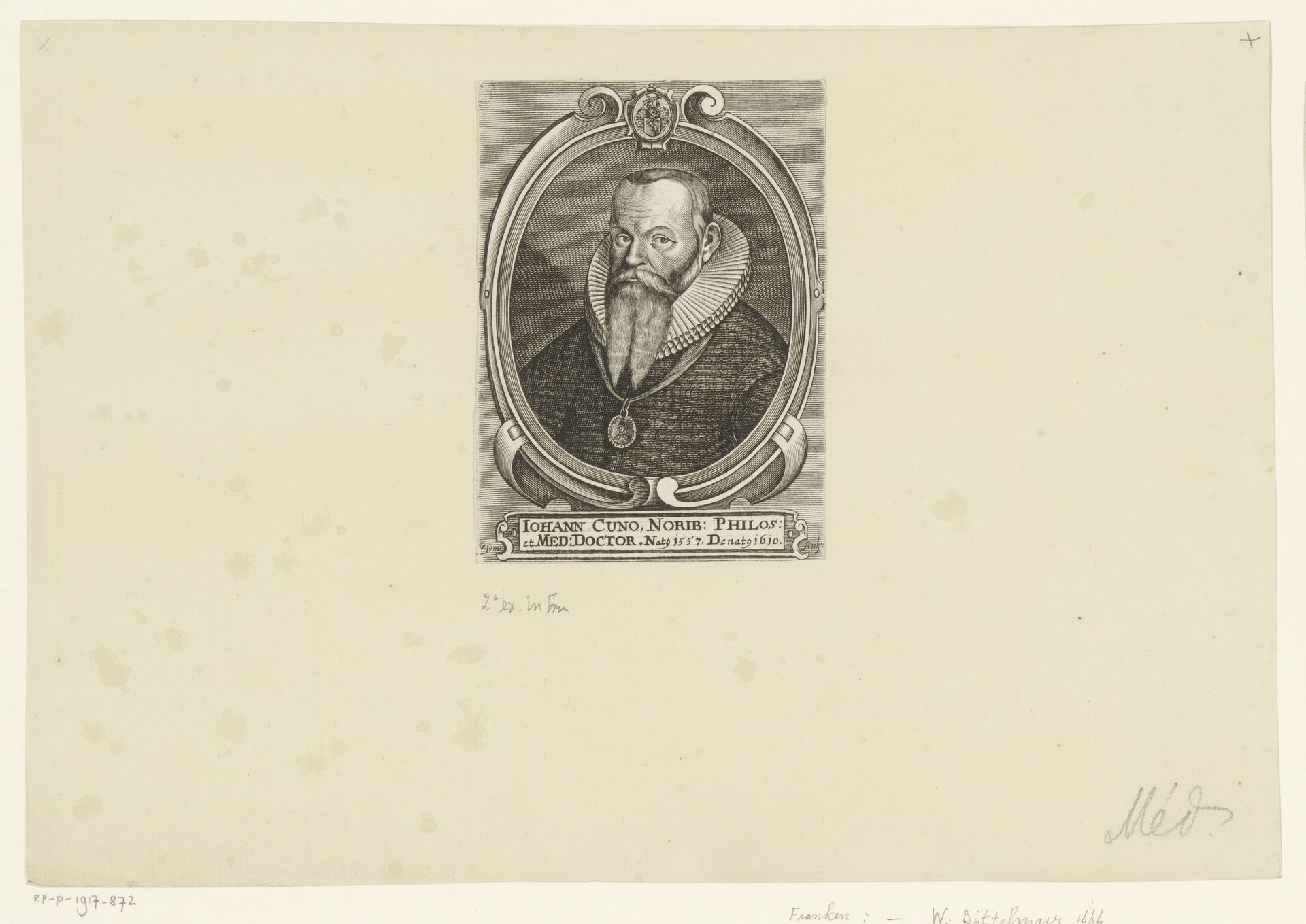 Portret van Johann Cuno by Matthias van Sommer