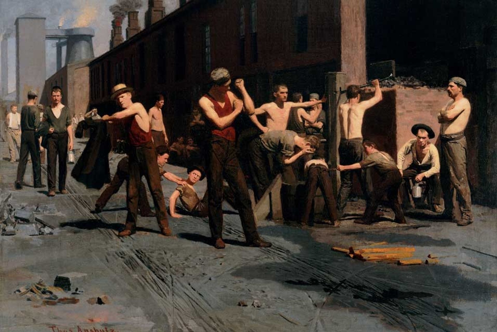 The Ironworkers' Noontime by Thomas Pollock Anshutz