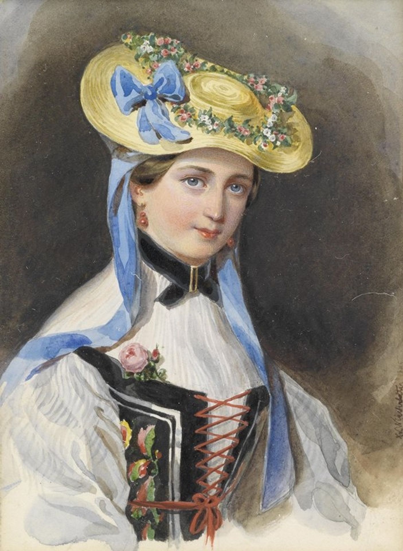 Prinzessin Liechtenstein im Kostüm by Franz Xaver Winterhalter