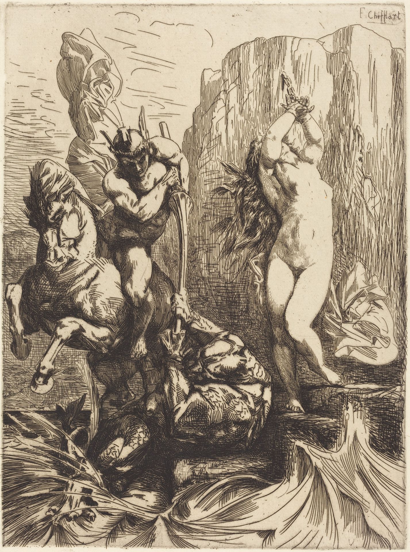 Perseus and Andromeda by François-Nicolas Chifflart