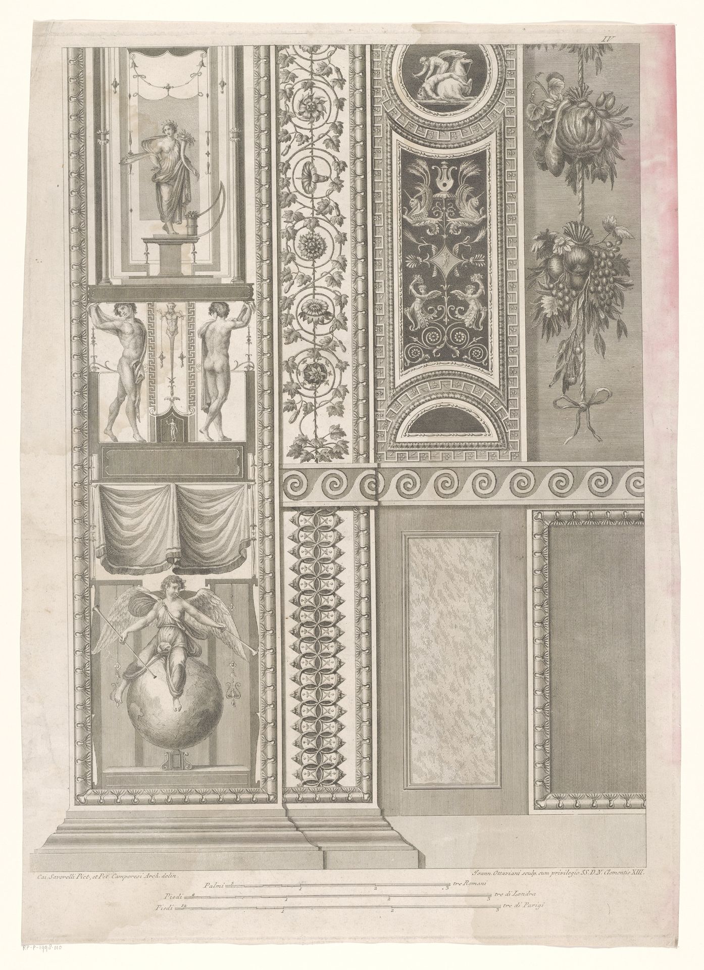 Onderste deel van decoratieve pilaster by Giovanni Ottaviani