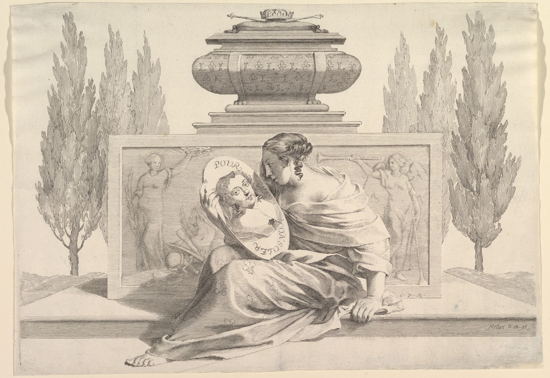 Allegory in Honor of Anne of Austria by Claude Mellan