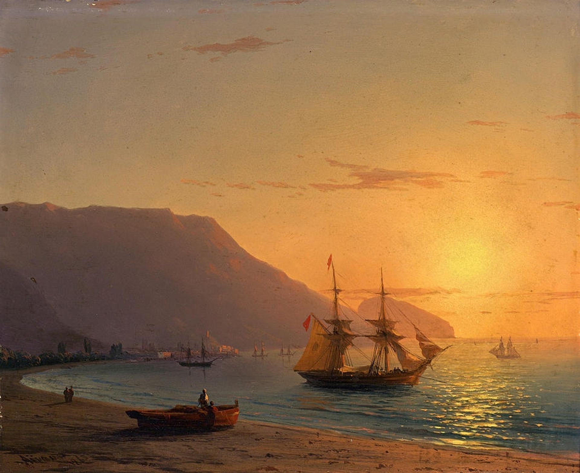 Sunset in Crimea by Ivan Konstantinovich Aivazovsky