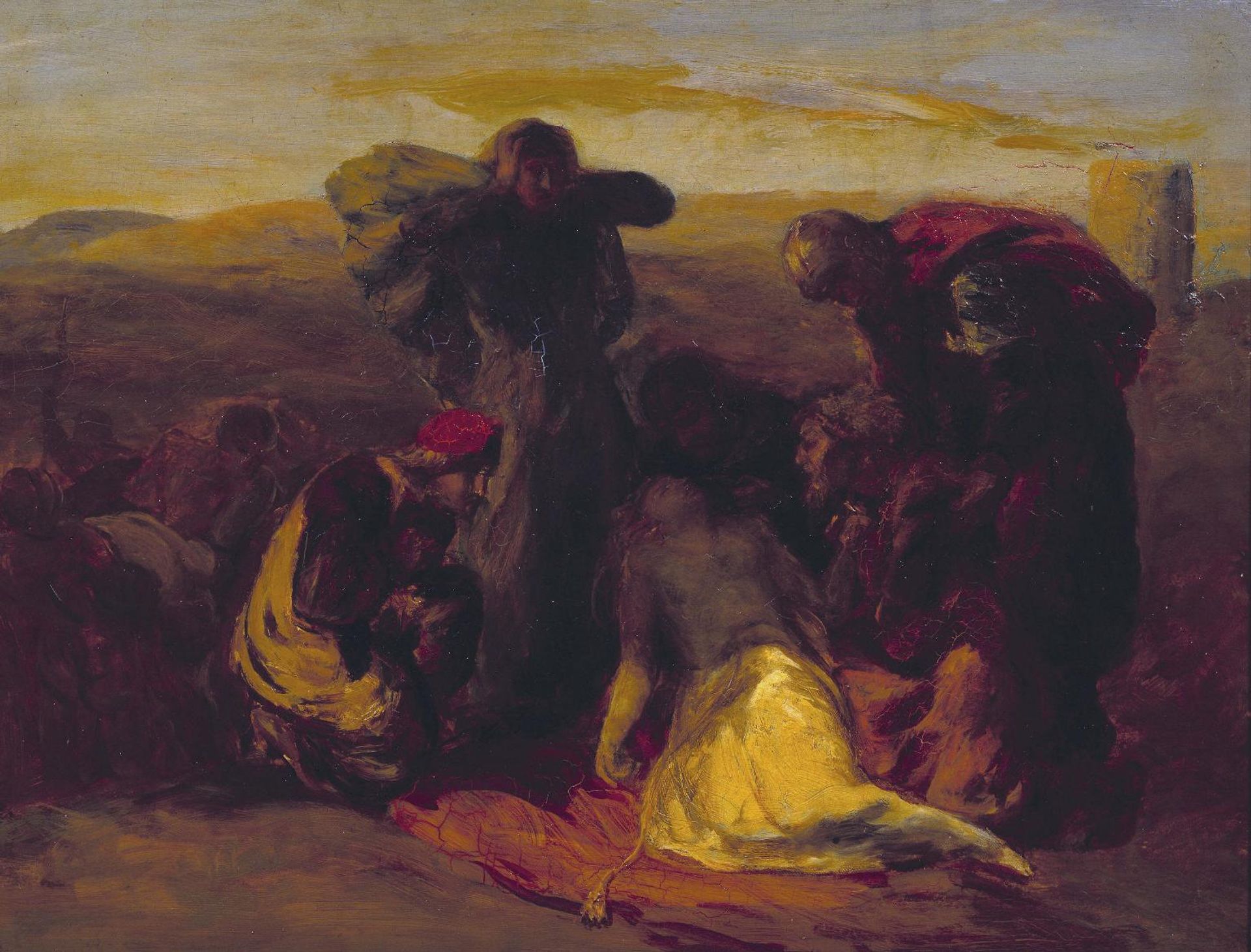 Sketch for ‘The Death of Cordelia’ by  Paul Falconer Poole