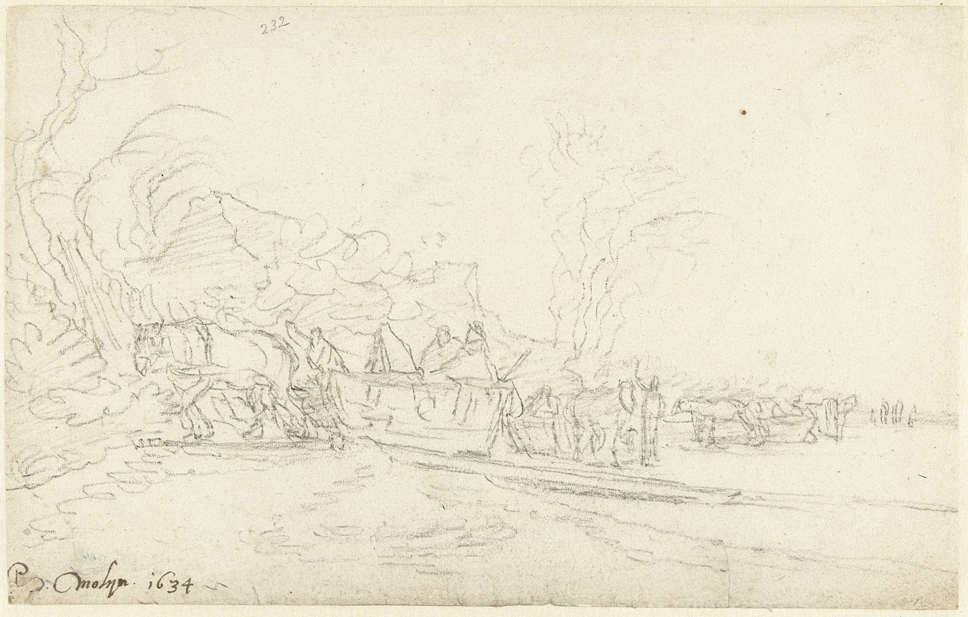 Winters tafereel by Gerard ter (II) Borch