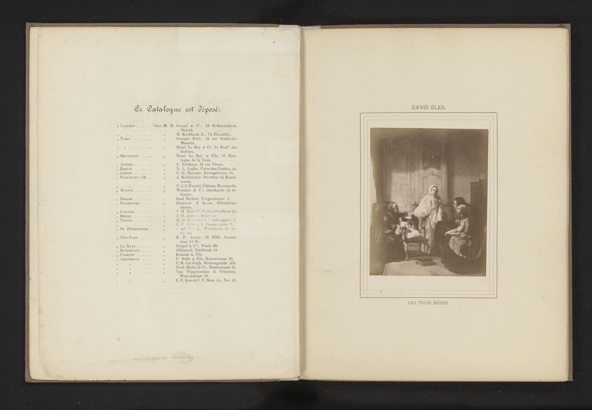 Fotoreproductie van het schilderij Les trois mères door David Bles by Anonymous