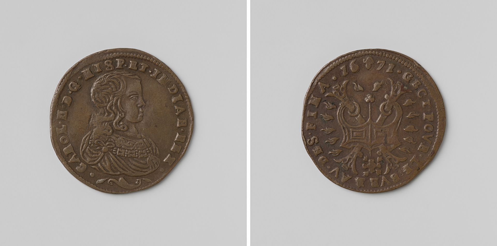 Karel II, koning van Spanje, rekenpenning geslagen op last van de raad van Financiën by Anonymous