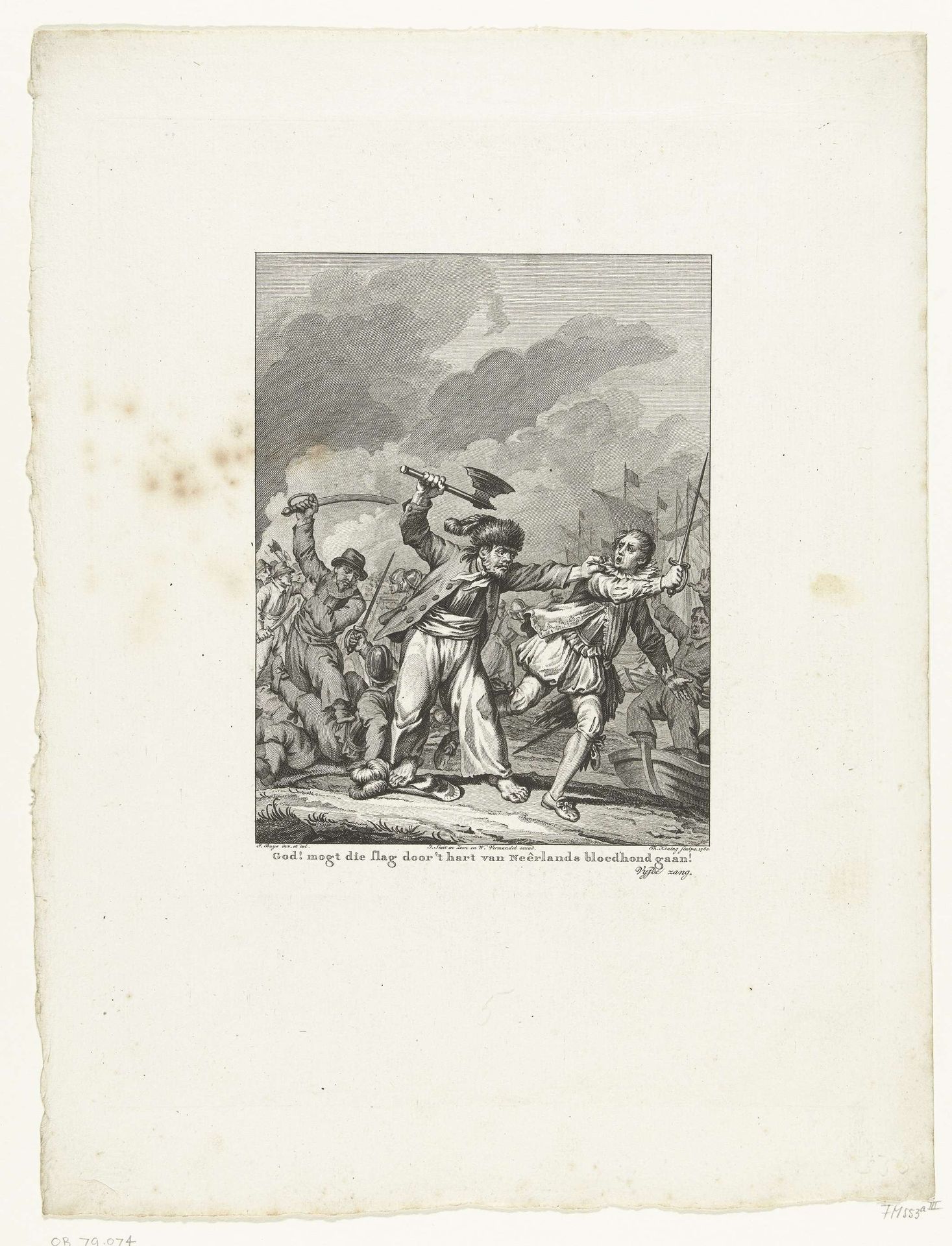 Gevecht tussen Barthold Entes en Agulo te Vlissingen, 1572 by Theodoor Koning