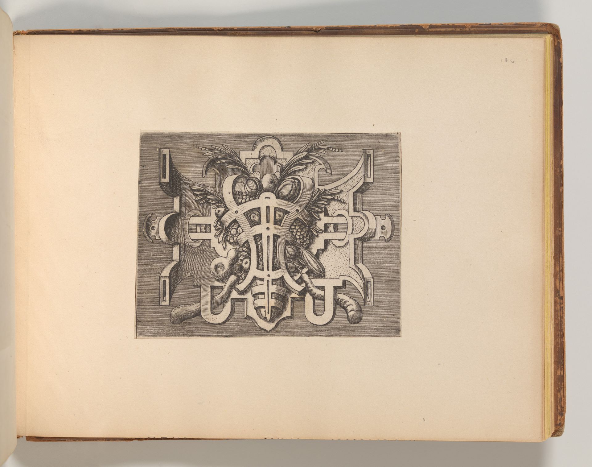 Series of Cartouches, in: Targhe ed altri ornati di varie e capricciose invenzioni (Cartouches and other ornaments of various and capricious invention, page 42) by Cornelis Bos