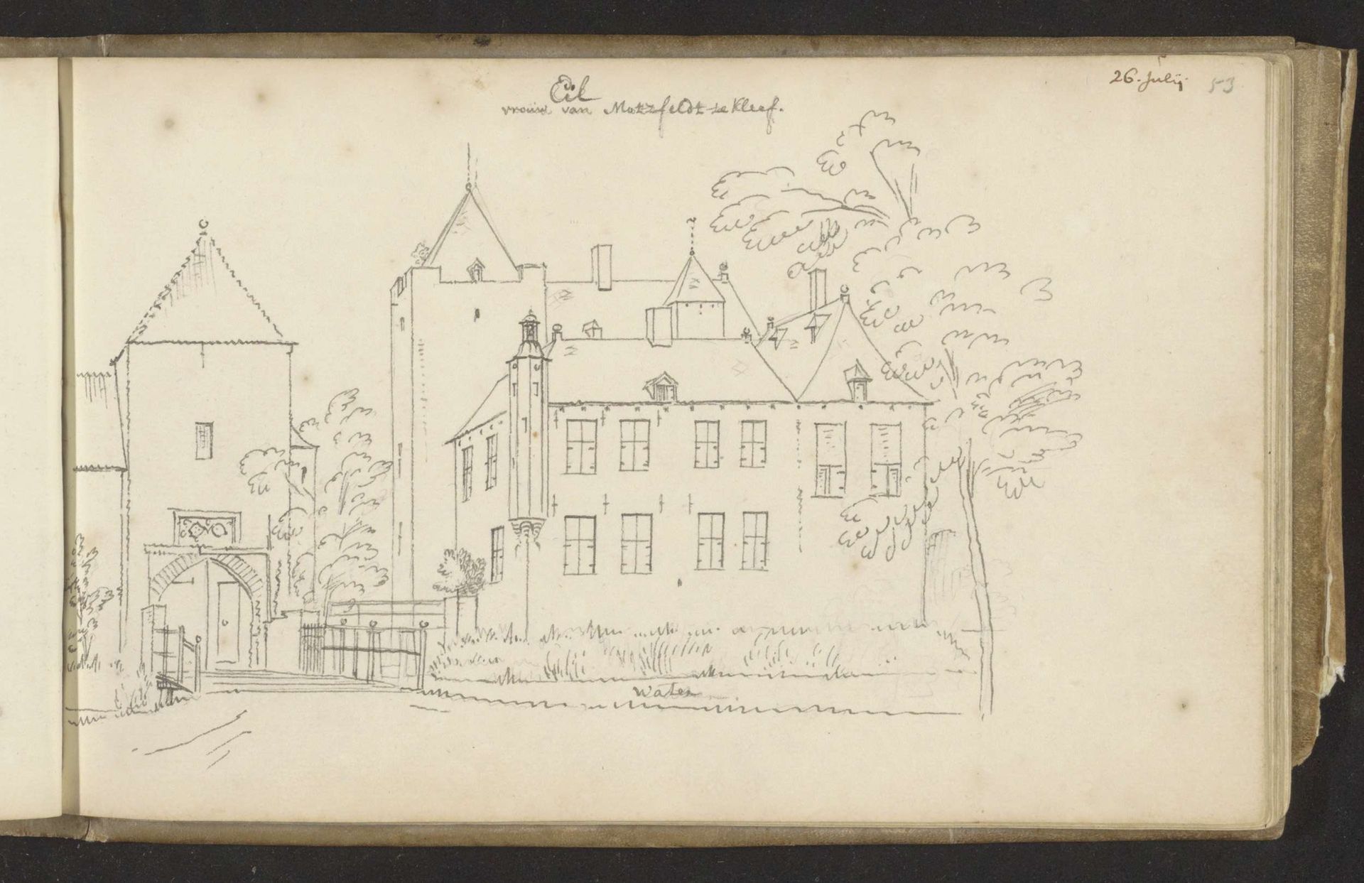 Kasteel Eyll bij Kleef by Abraham de (II) Haen