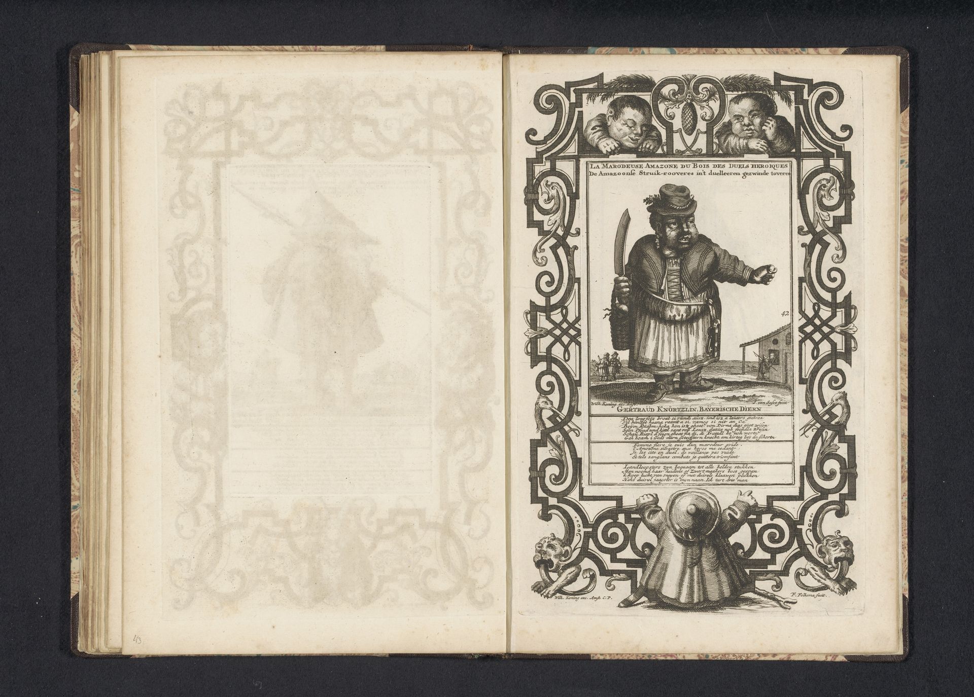 De dwerg Amazoonse Struik-rooveres, 1716 by Joost van Sassen
