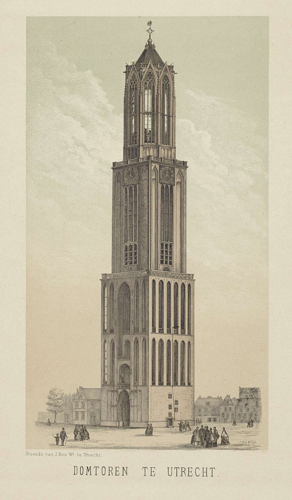 Domtoren in Utrecht by J. Bos Wz.