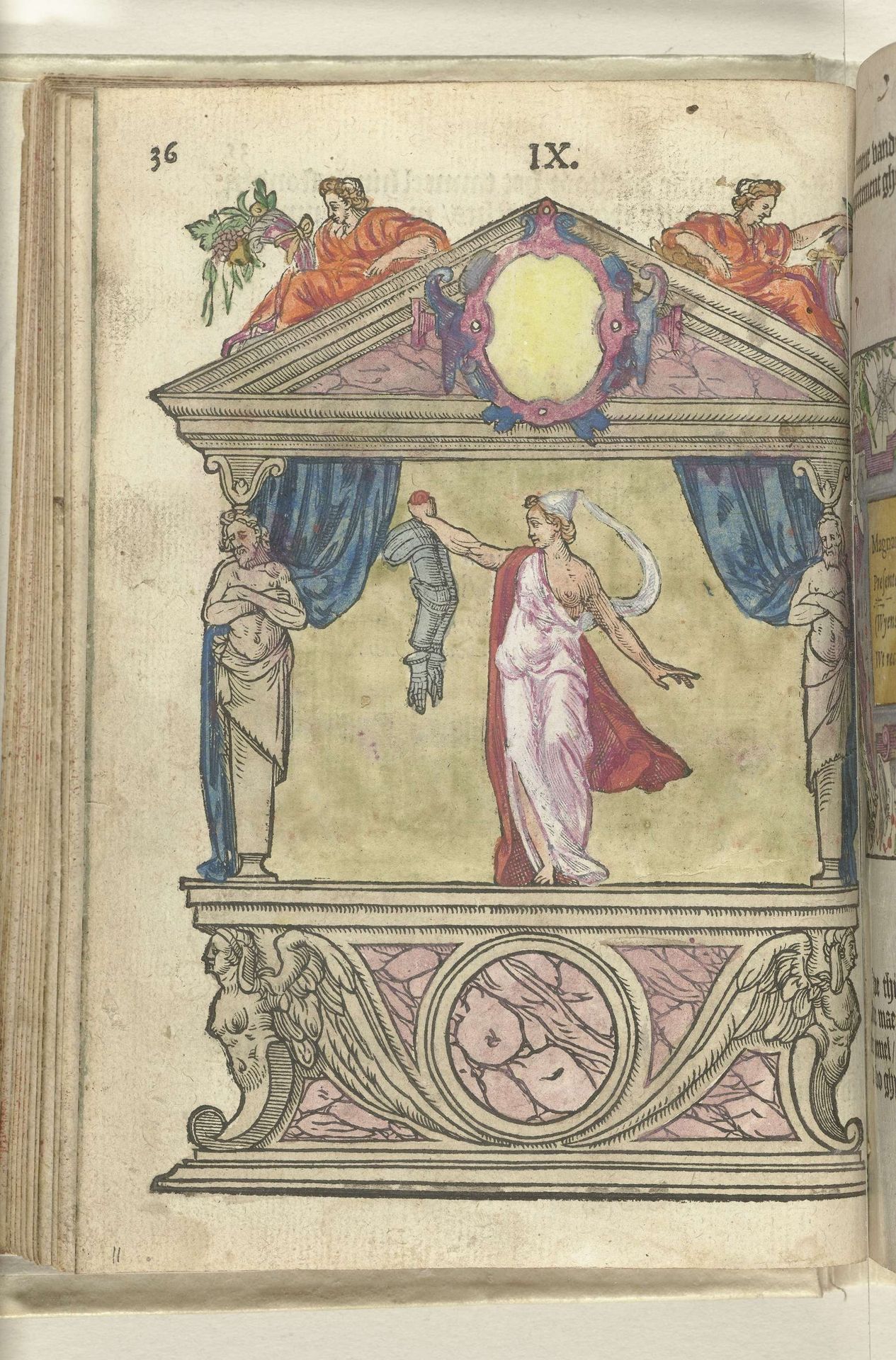 Toneel met personificatie van de Grootmoedigheid (Magnanimitas), 1578 by Antoni van Leest
