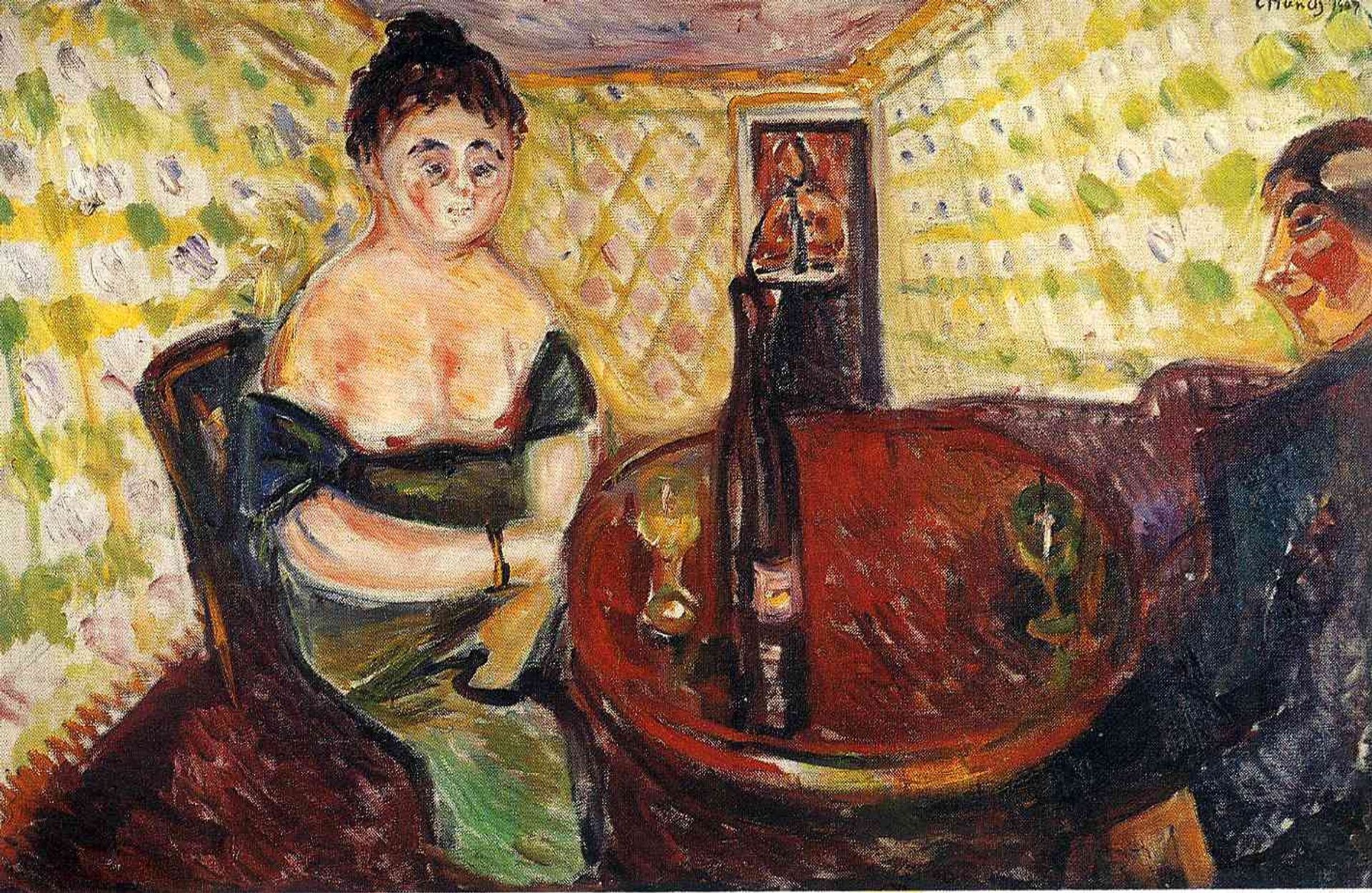 Brothel Scene. Zum sussen Madel by Edvard Munch