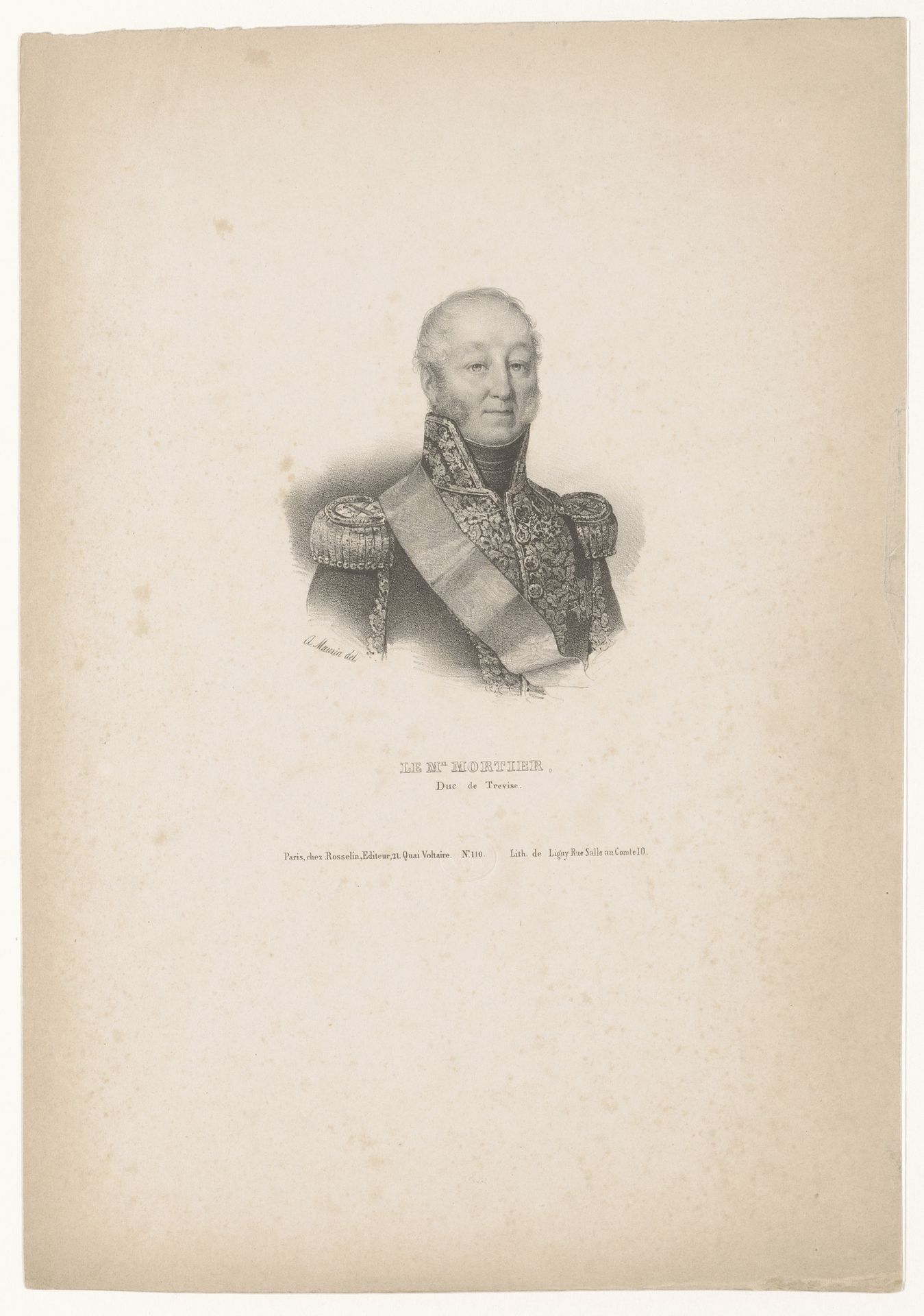 Portret van Édouard Mortier by Antoine Maurin