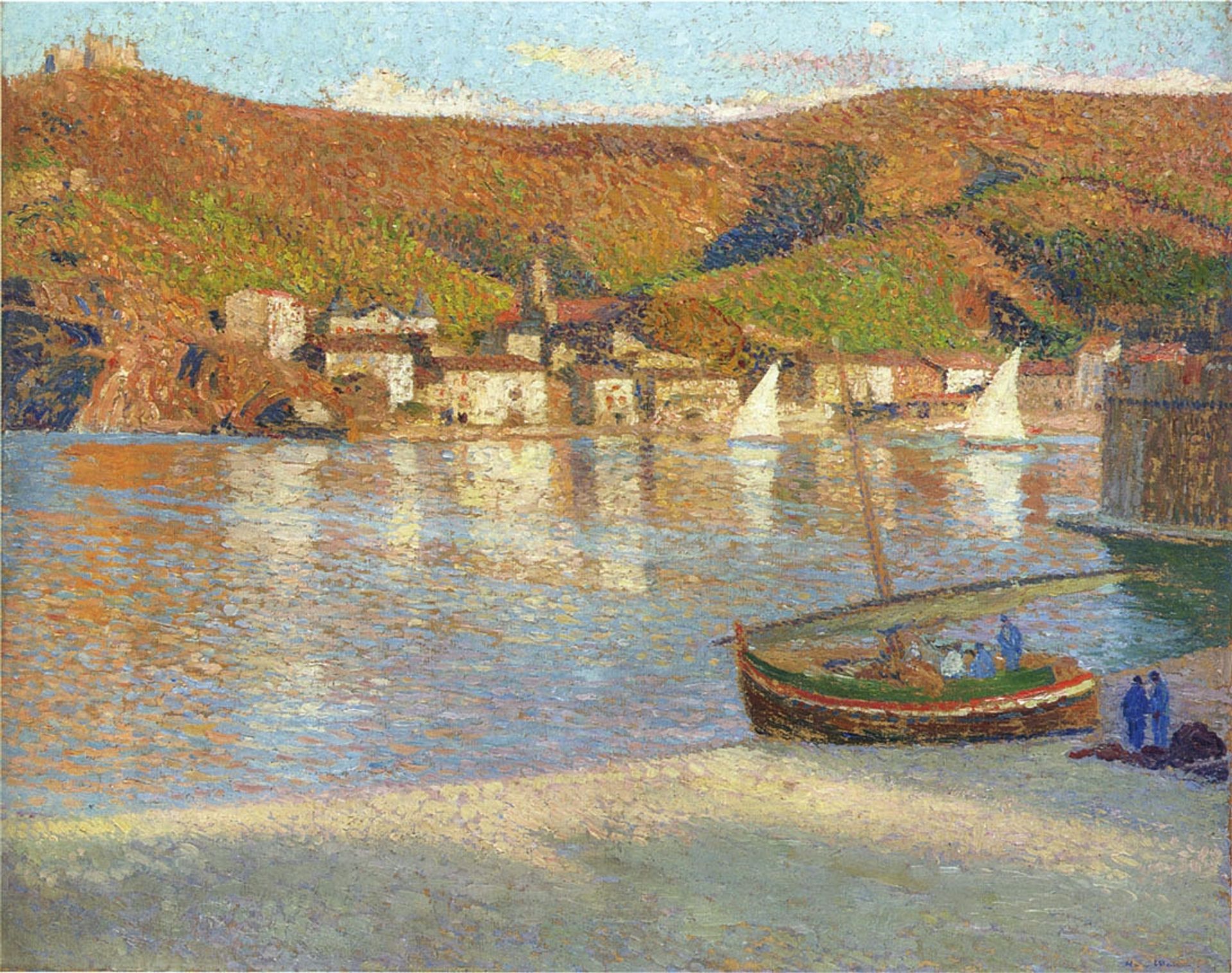 Sailboats in the Port by Henri Martin