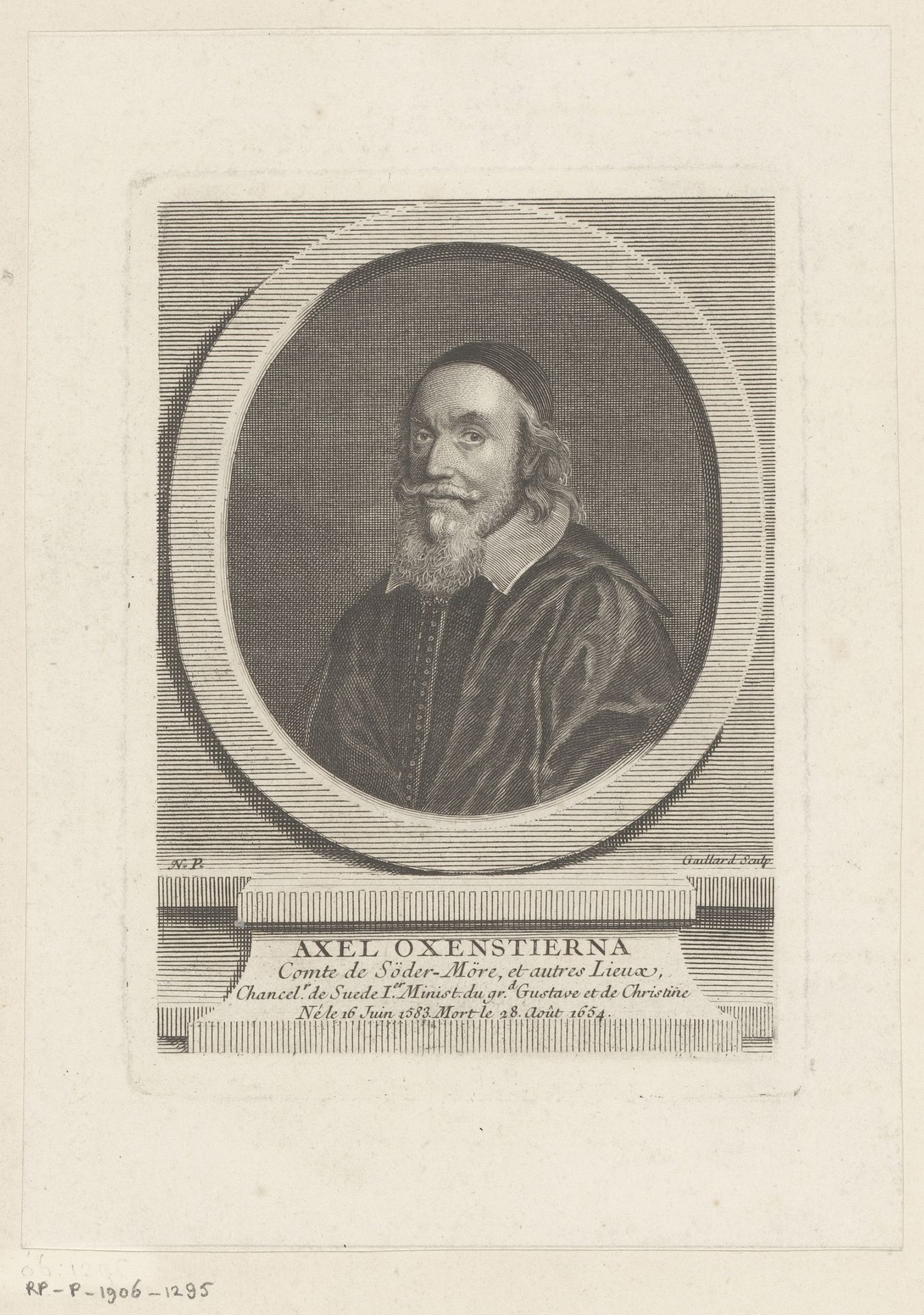 Portret van Axel Oxenstierna by René Gaillard