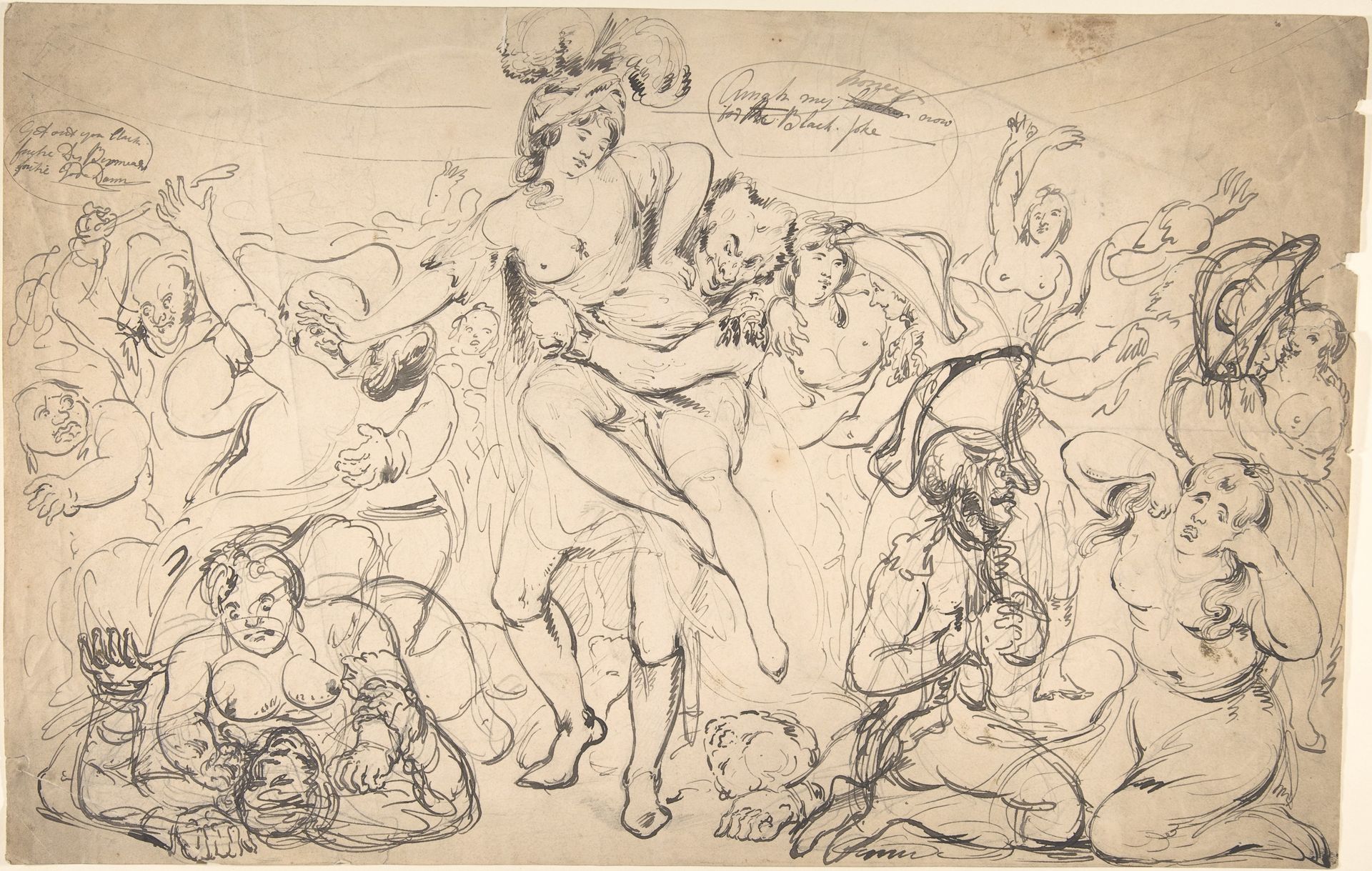 Caricature of a Drunken Debauch by Anonymous