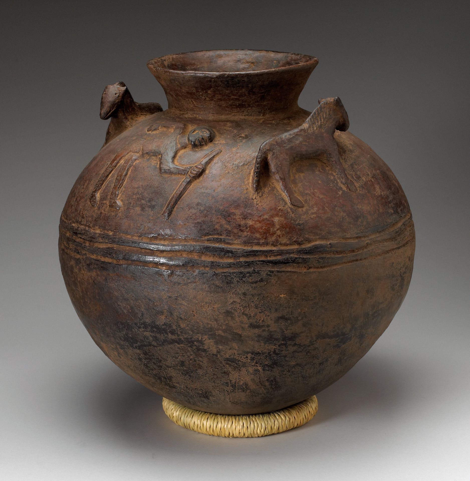 Pot with Figures and Horses by Frafra