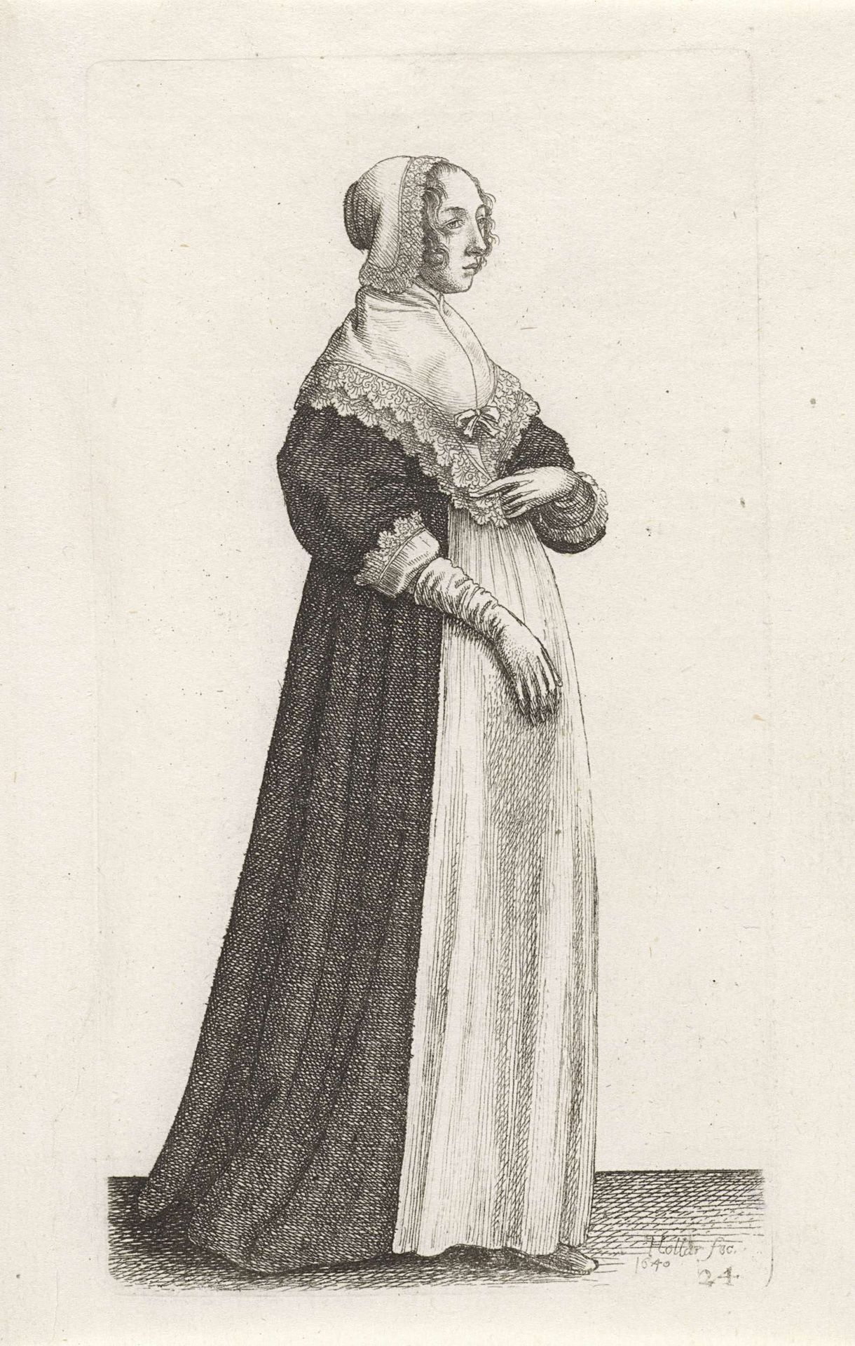 Ornatus Muliebris Anglicanus (The Clothing of English Women) by Wenceslaus Hollar
