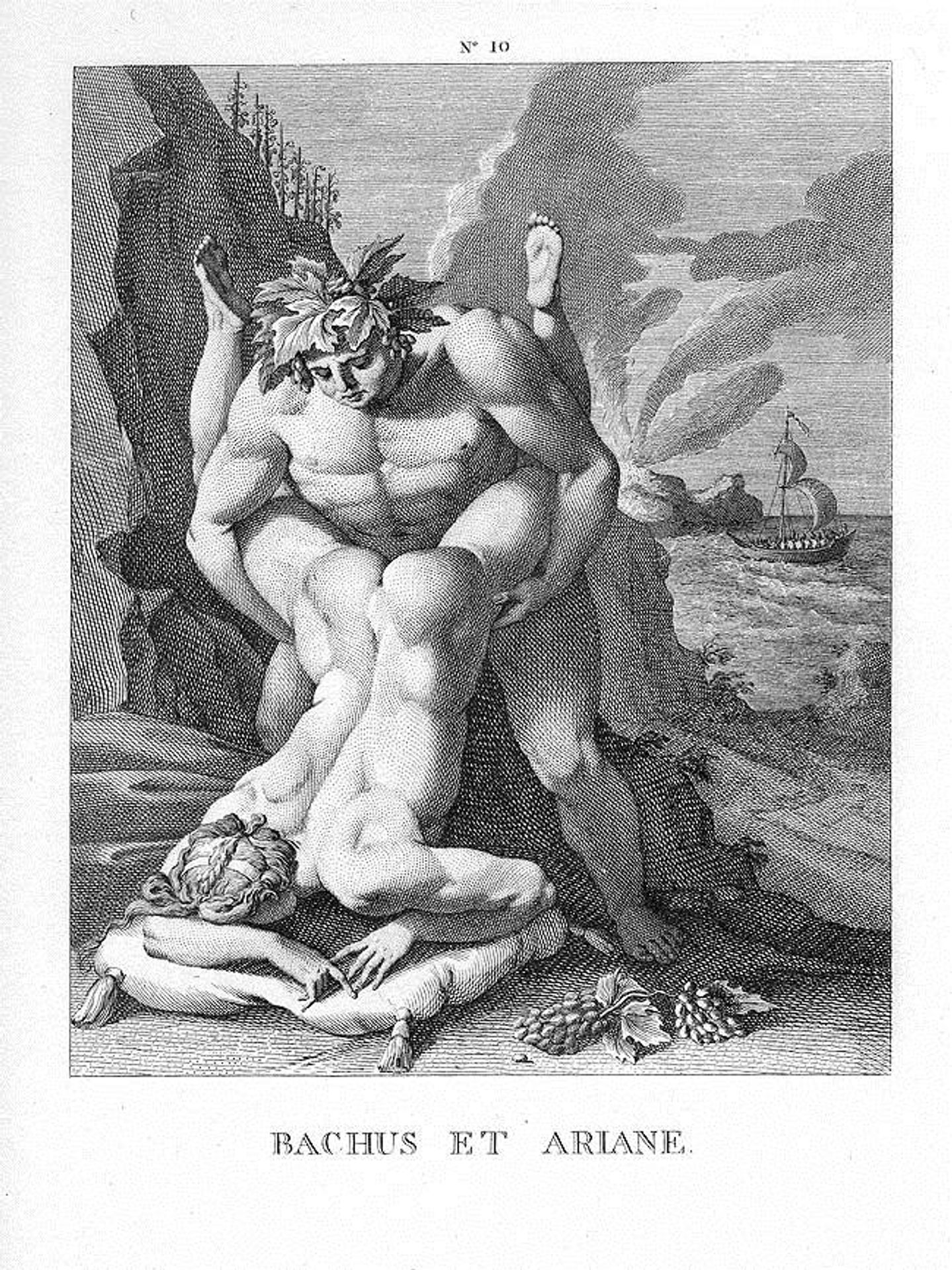 Bachus and Ariane by Agostino Carracci