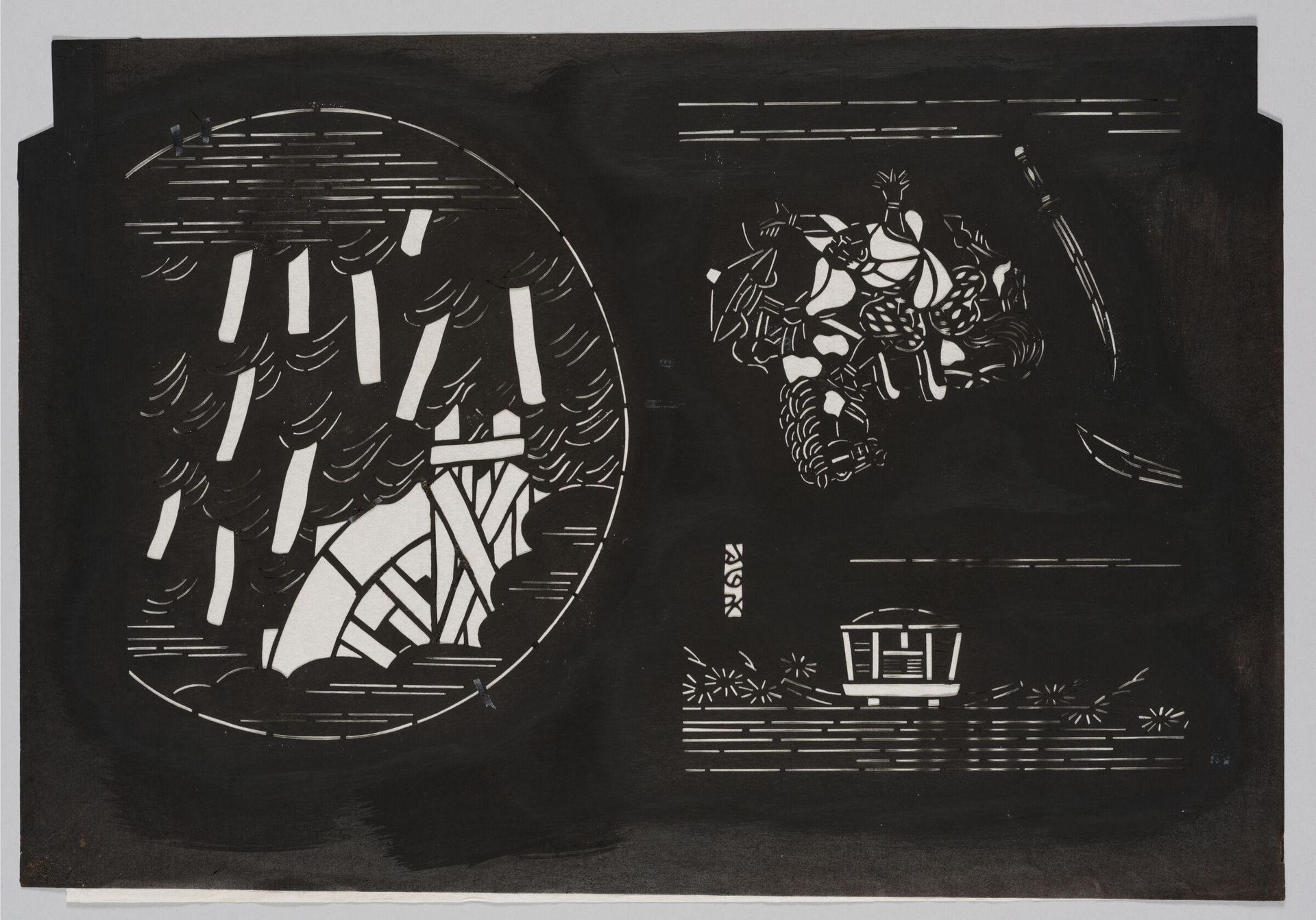Stencil for Illustrated Don Quixote (Ehon Don KihÅte) by Serizawa Keisuke