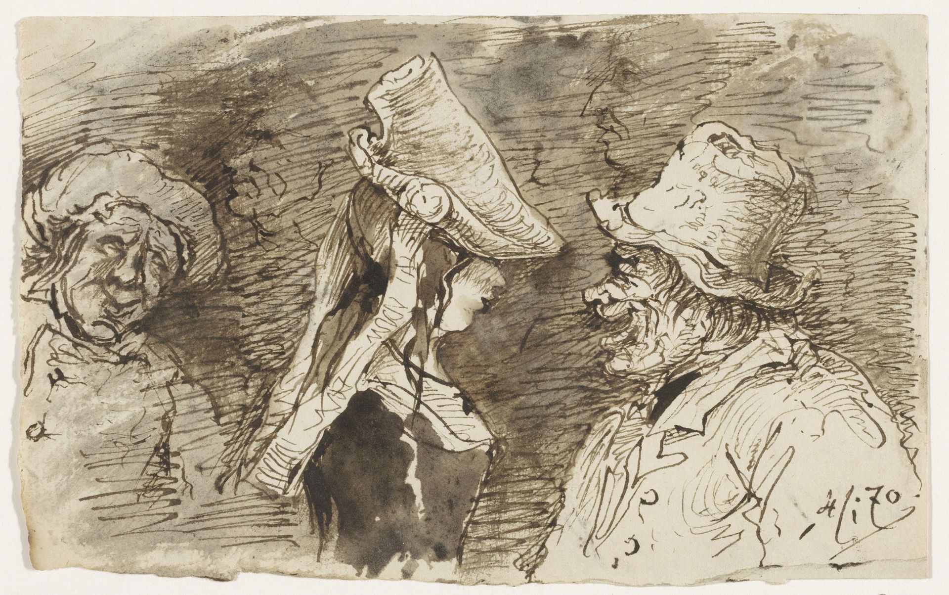 Drie figuren by Johannes Tavenraat